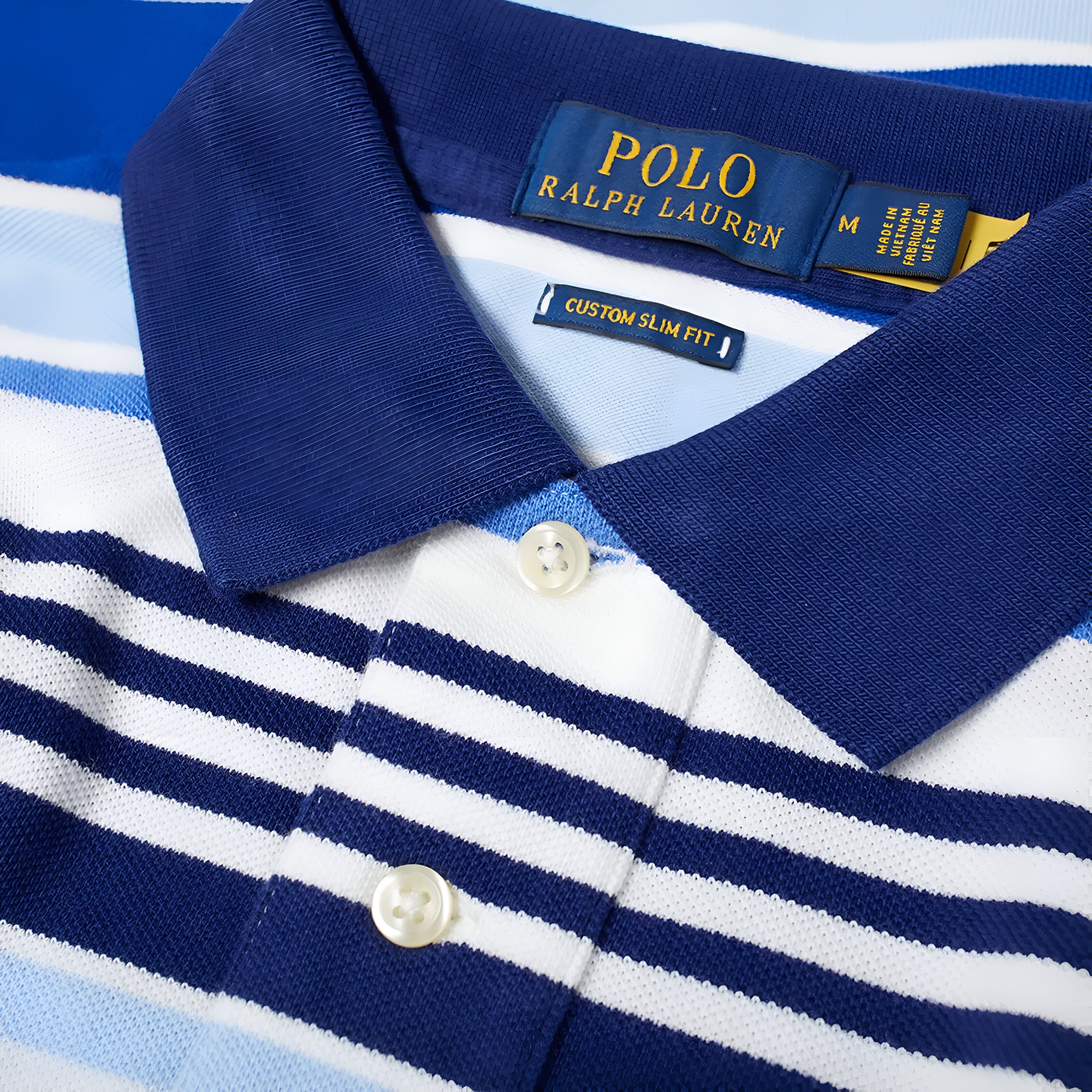 Polo Ralph Lauren Custom Slim Fit Striped Polo Shirt