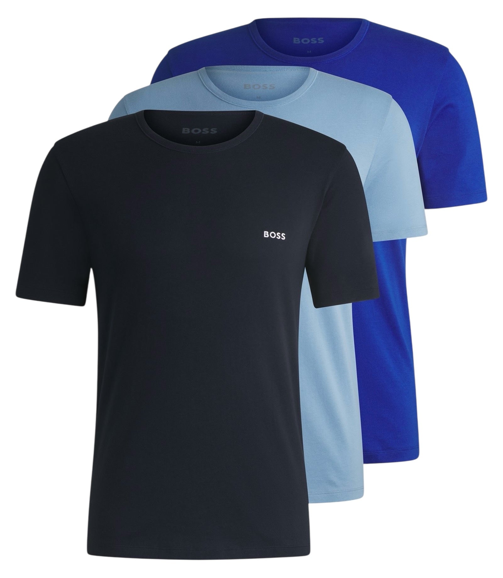 BOSS Three-Pack Of Logo-Embroidered T-Shirts In Cotton