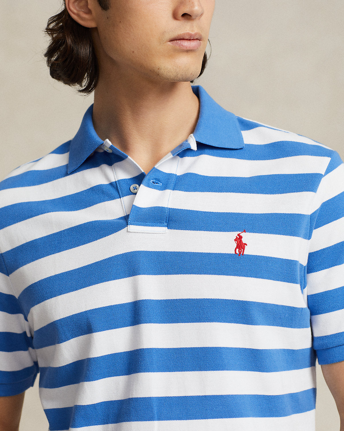 Polo Ralph Lauren Custom Slim Fit Striped Polo Shirt