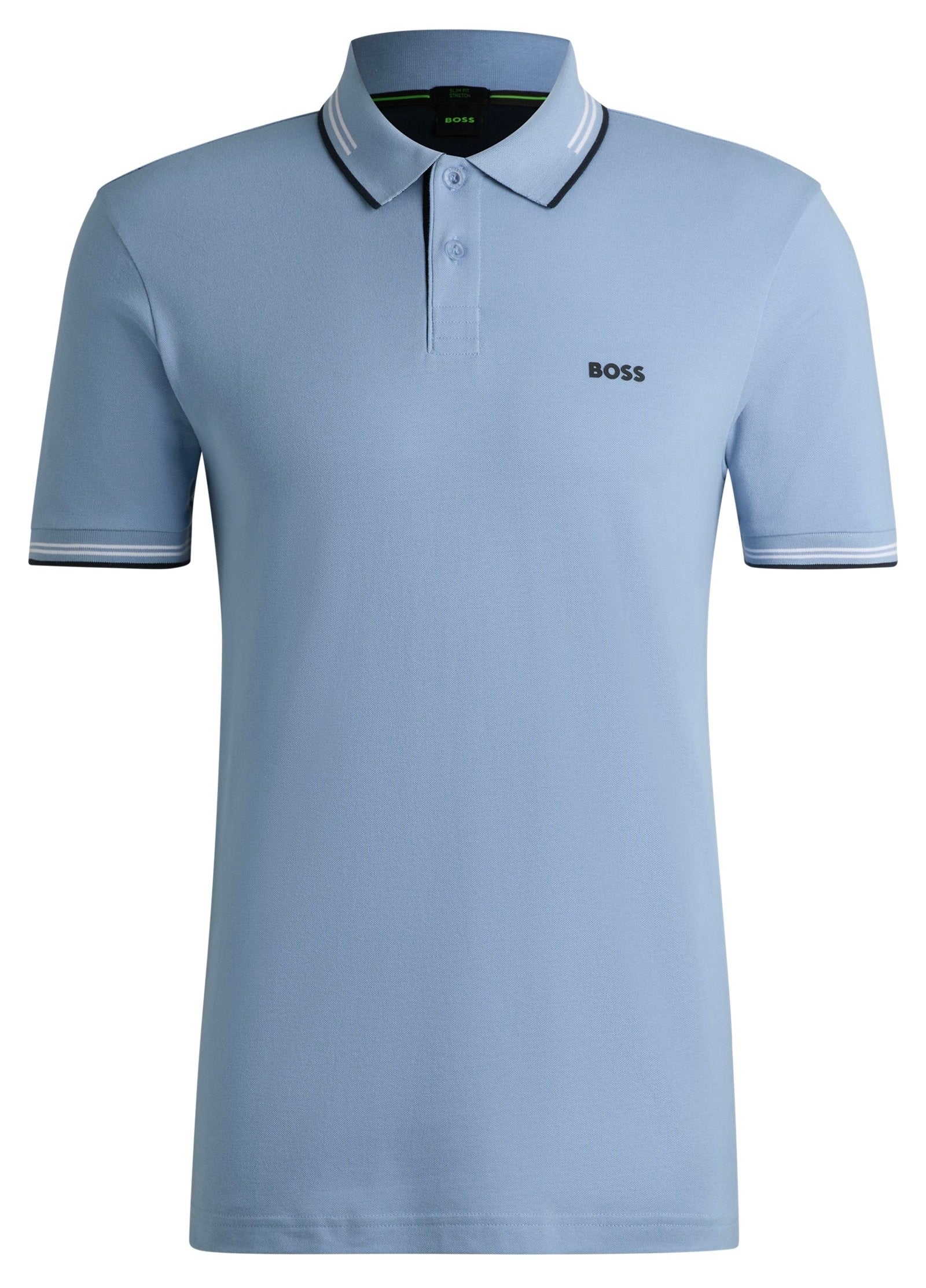 BOSS Paul Slim Fit Stretch Cotton Polo Shirt With Logo Undercollar
