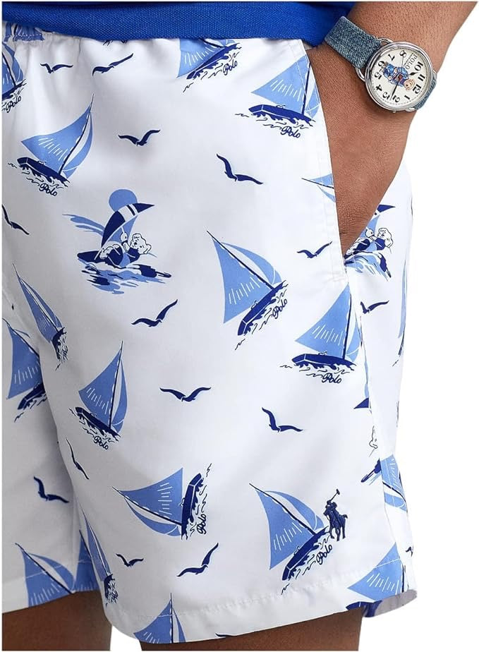 Polo Ralph Lauren Traveller Sailboat Bear Swim Shorts