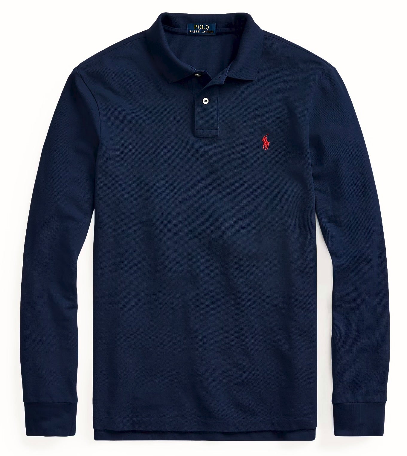 Polo Ralph Lauren Custom Slim Fit Long Sleeve Mesh Polo Shirt