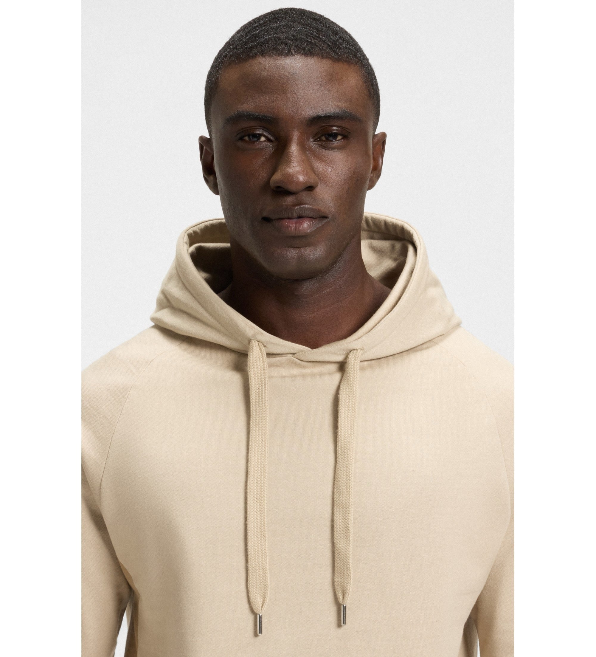 BOSS Iconic Regular-Fit Hoodie In Cotton Terry With Contrast Panels