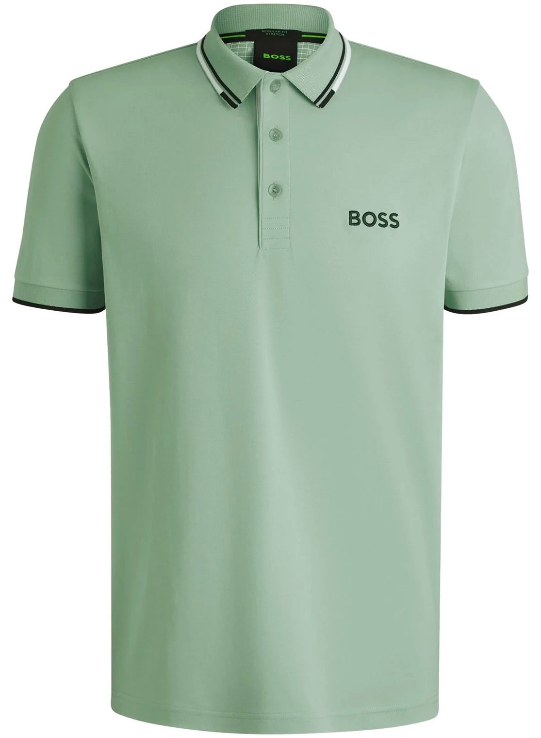 BOSS Paddy Pro Cotton Blend Polo Shirt With Contrast Logos
