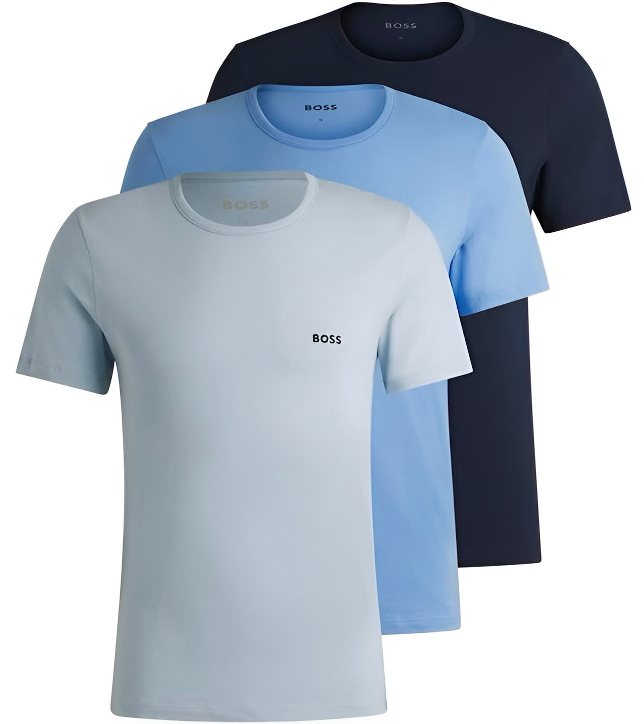 BOSS Three-Pack Of Logo-Embroidered T-Shirts In Cotton