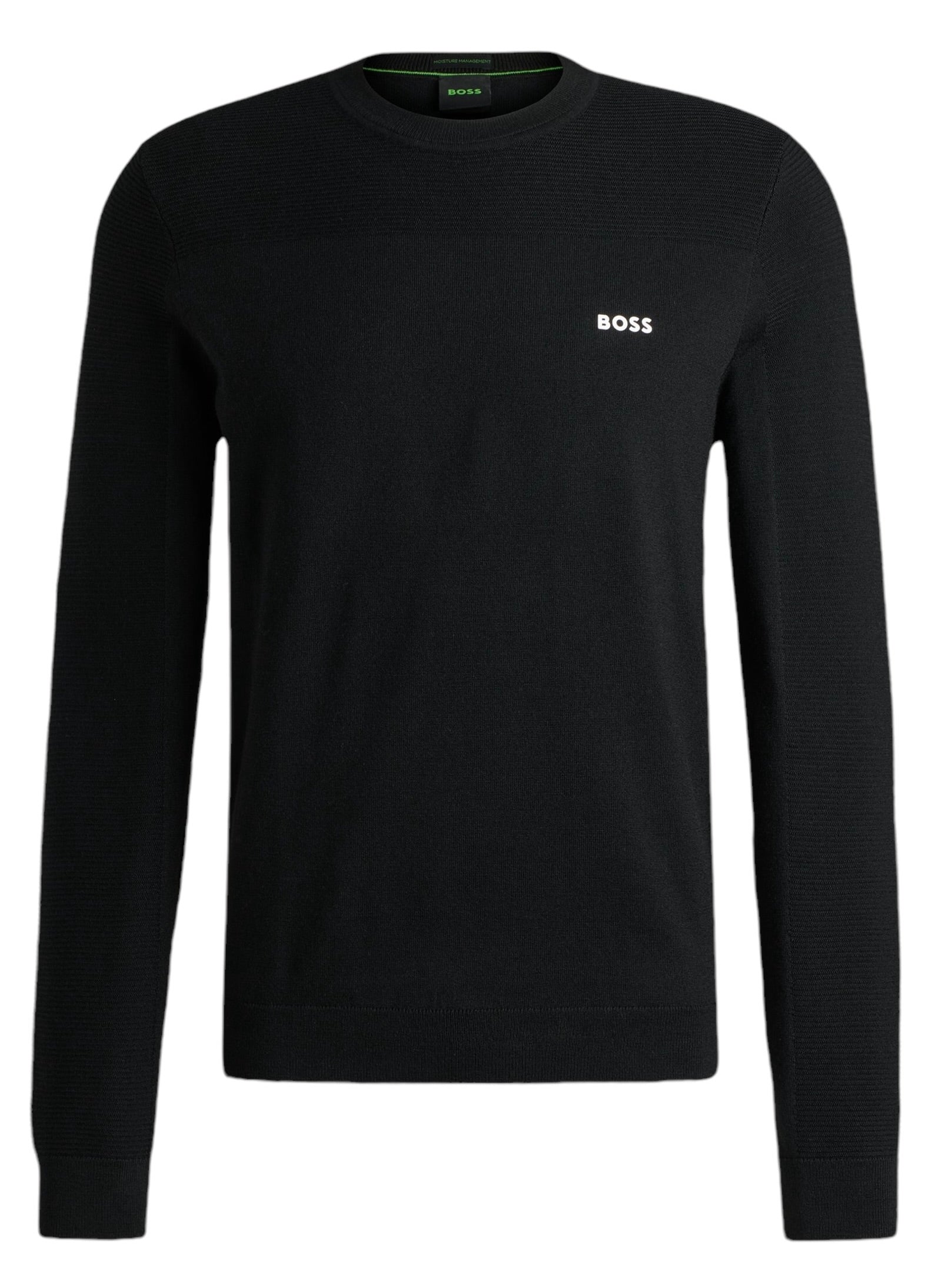 BOSS Momentum-X Cn Branded Crew-Neck Sweater In Dry-Flex Fabric