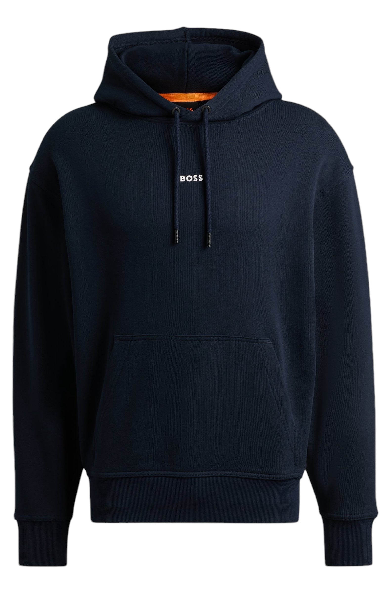 BOSS Wesmall Cotton Terry Hoodie With Contrast Logo