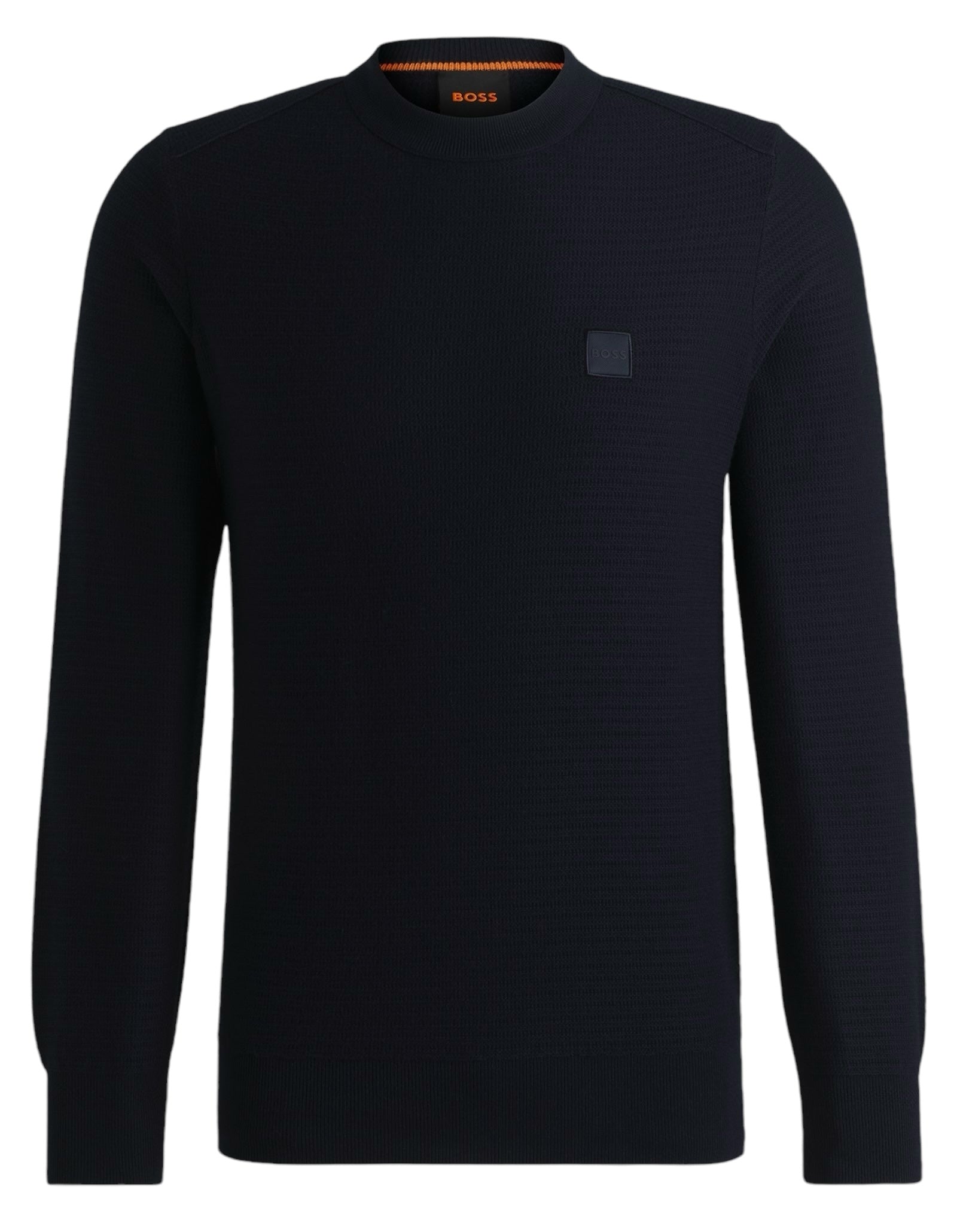 BOSS Anion S Logo-Patch Sweater In Cotton And Cashmere