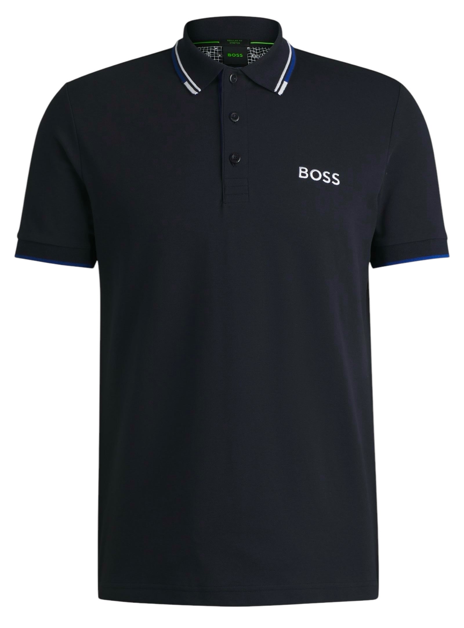 BOSS Paddy Pro Cotton Blend Polo Shirt With Contrast Logos
