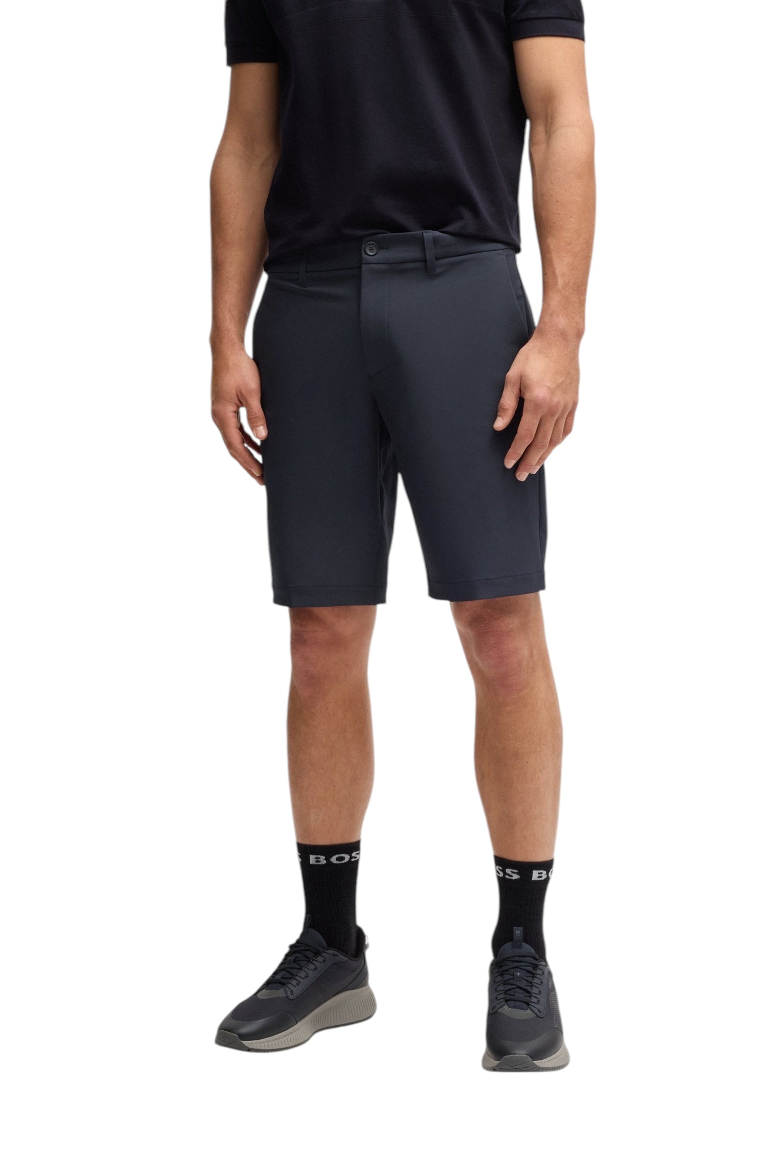 BOSS S_Commuter Slim-Fit Shorts In Water-Repellent Stretch Fabric