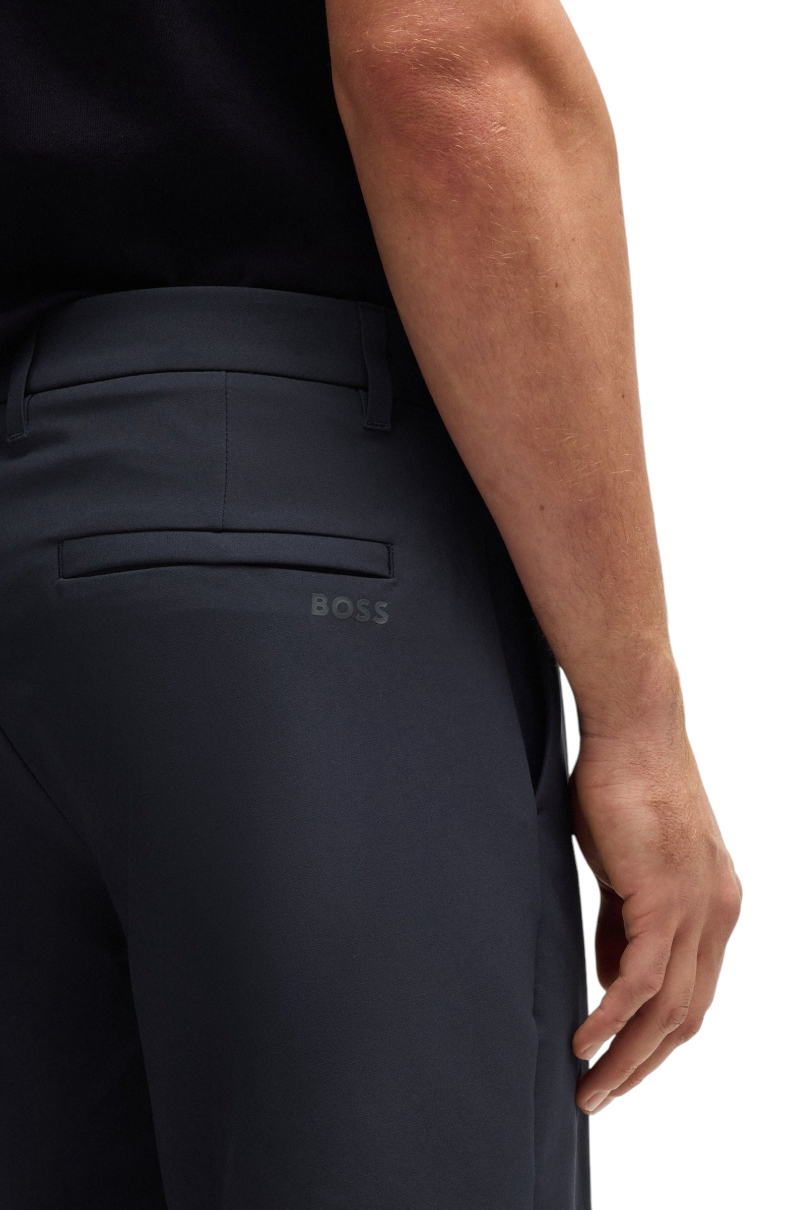 BOSS S_Commuter Slim-Fit Shorts In Water-Repellent Stretch Fabric