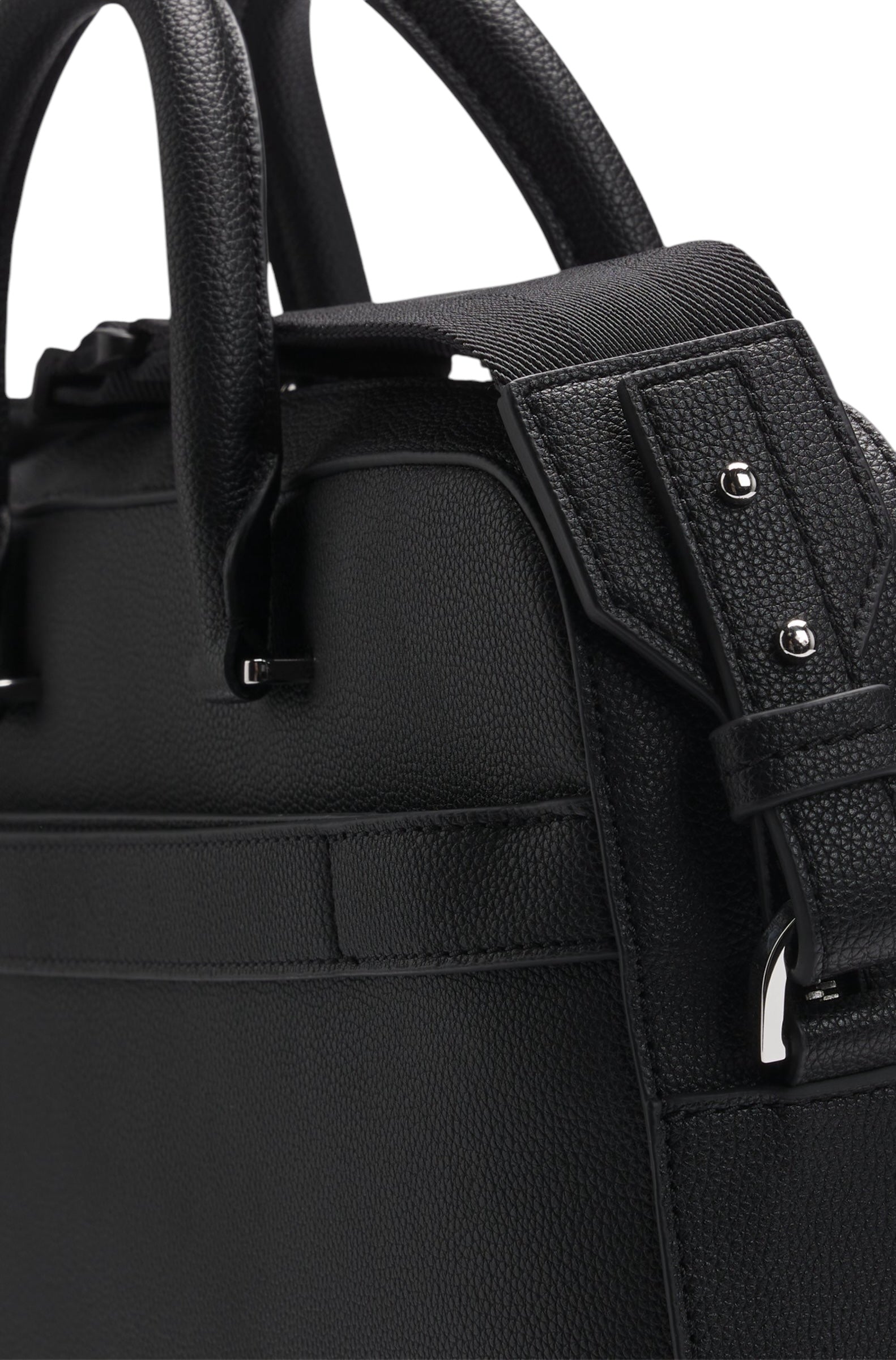 BOSS Ray S Document Case In Grained Faux Leather With Signature Trims