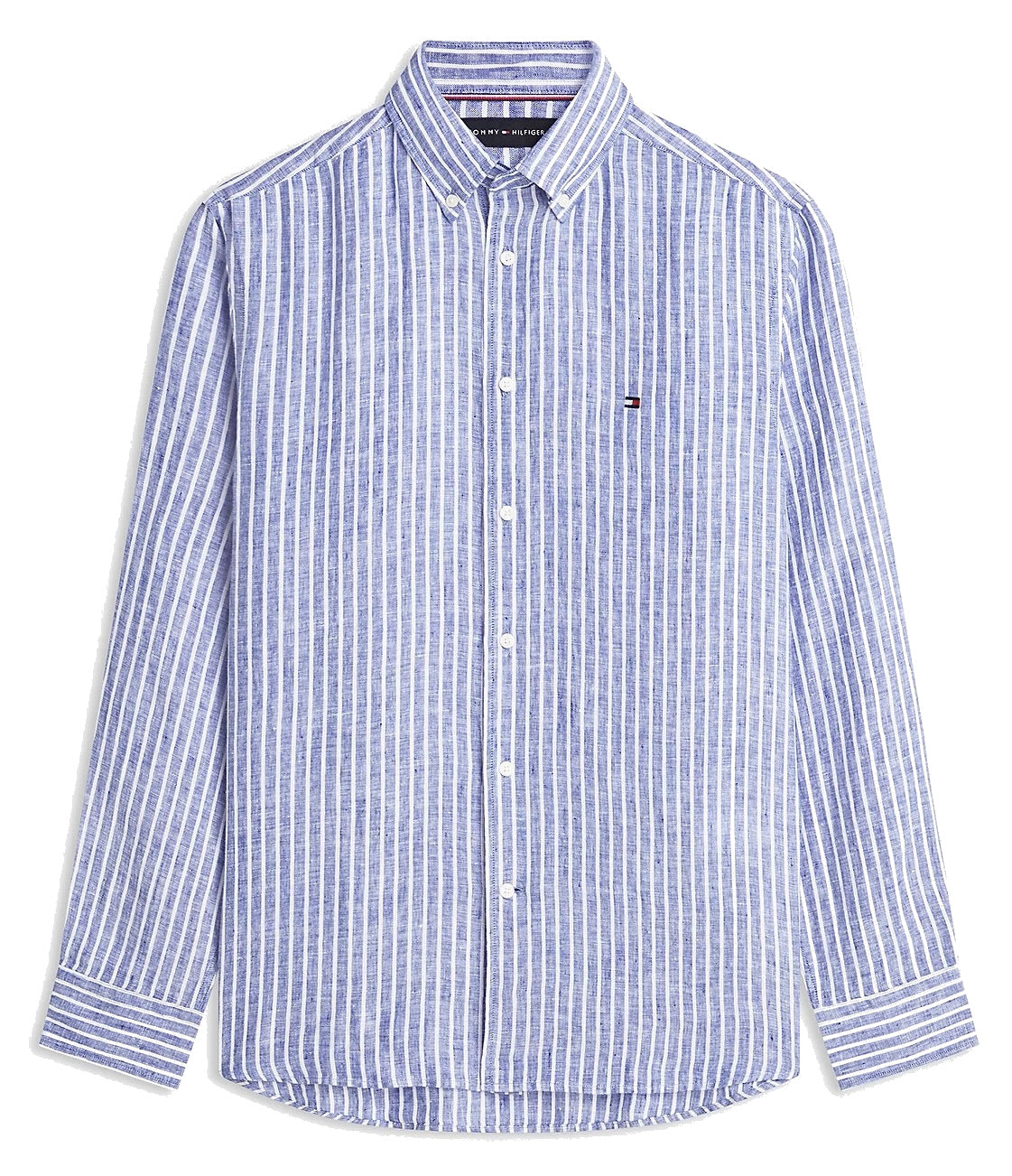 Tommy Hilfiger Regular Fit Bengal Stripe Pure Linen Shirt