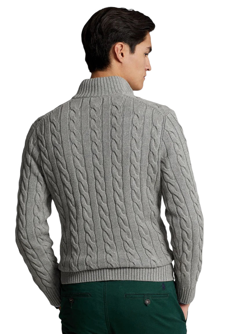 Polo Ralph Lauren Cable Knit Half Zip Cotton Jumper
