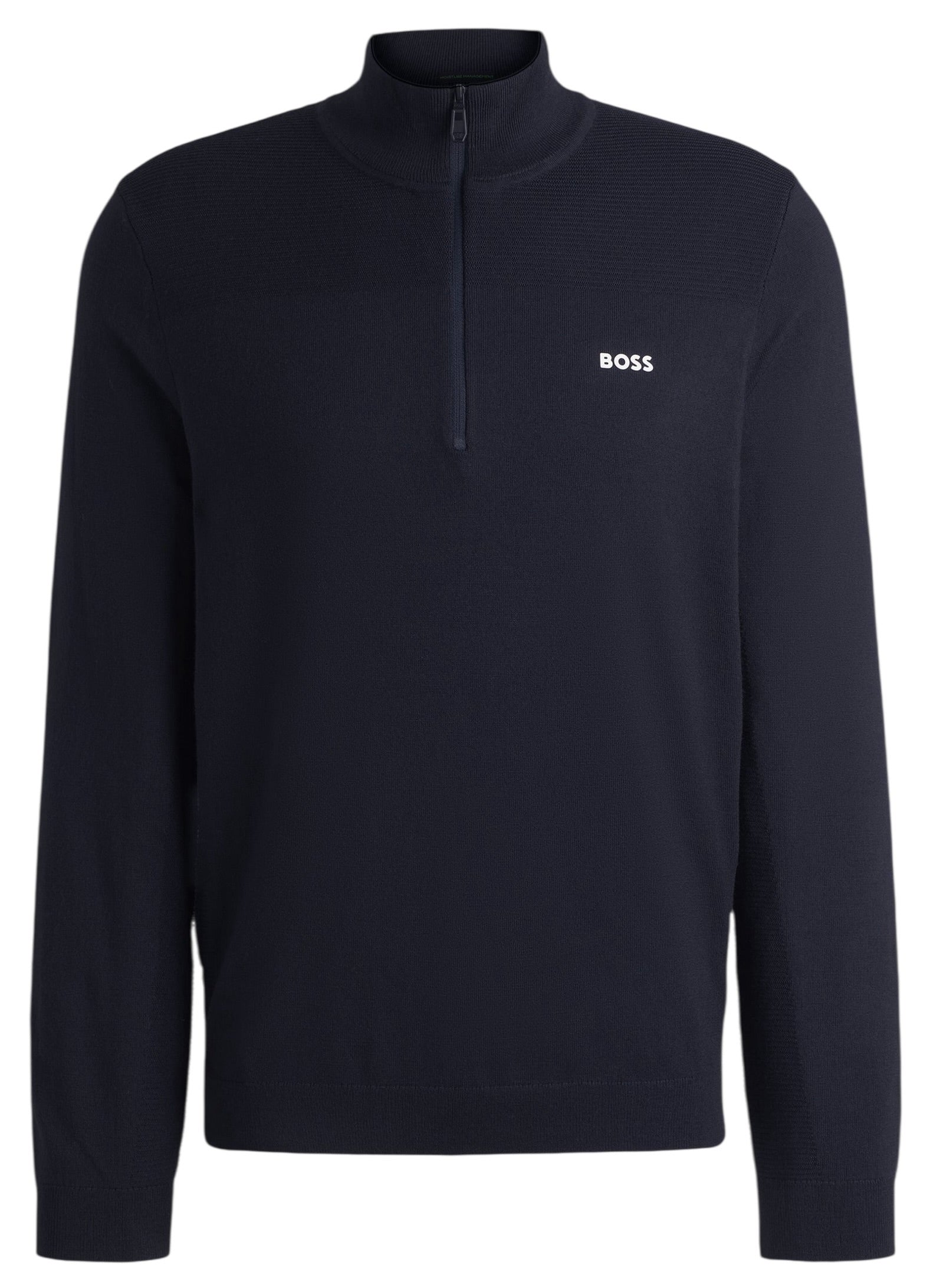 BOSS Momentum-X QZ Branded 1/4 Zip Sweater In Dry-Flex Fabric