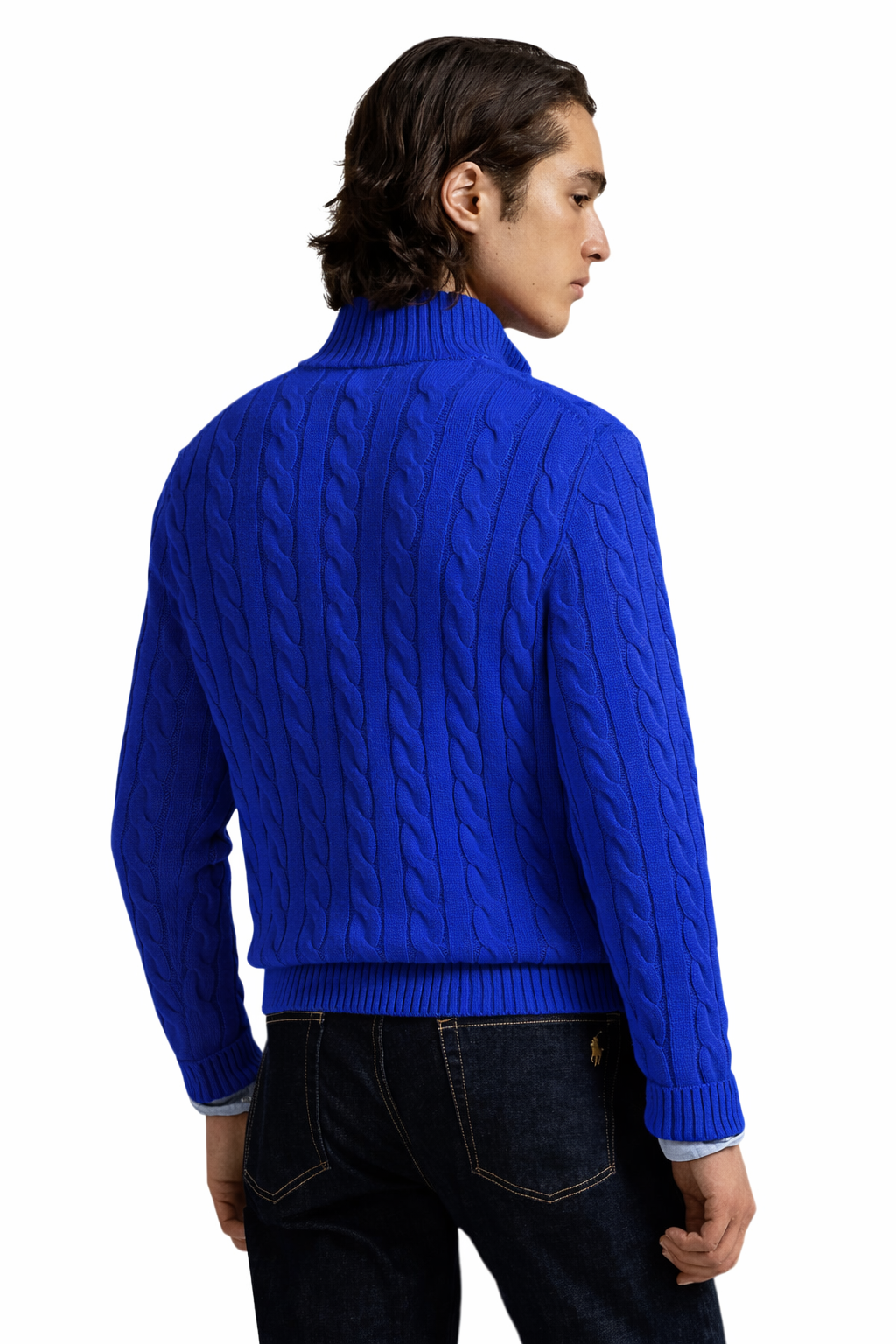 Polo Ralph Lauren Cable Knit Cotton Quarter-Zip Jumper