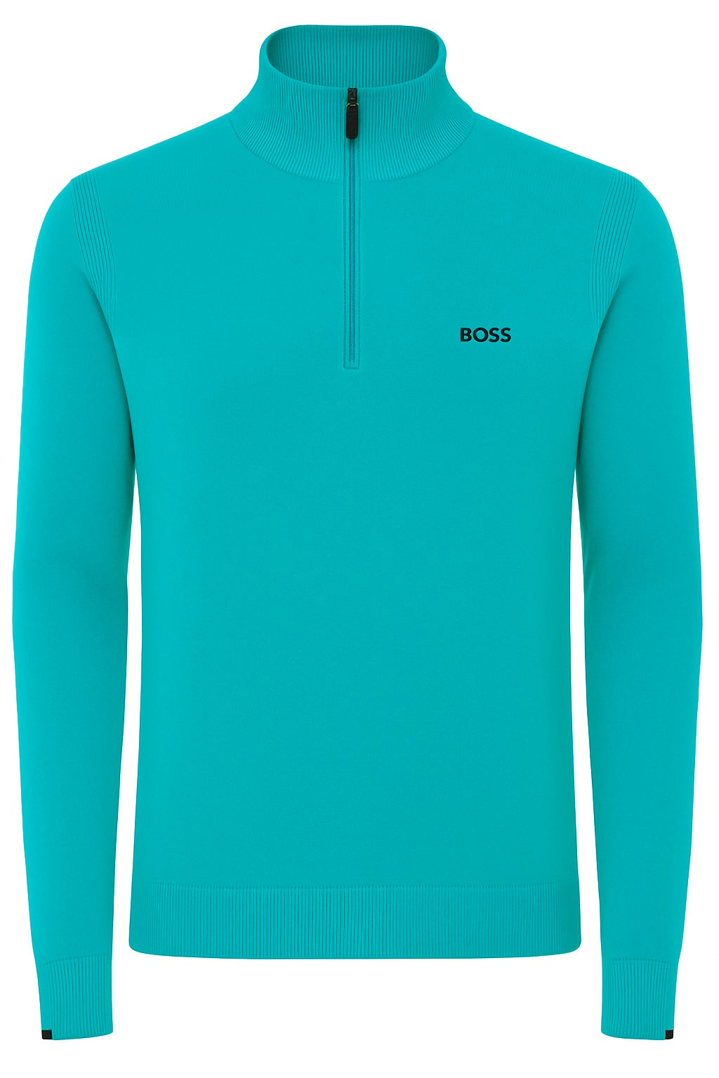 BOSS Ever-X_QZ Cotton Blend Regular Fit Sweater With Logo Print