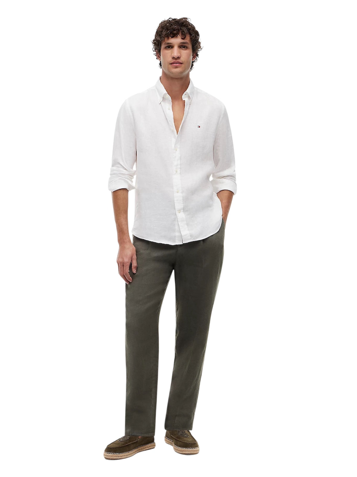 Tommy Hilfiger Regular Fit Washed Pure Linen Shirt