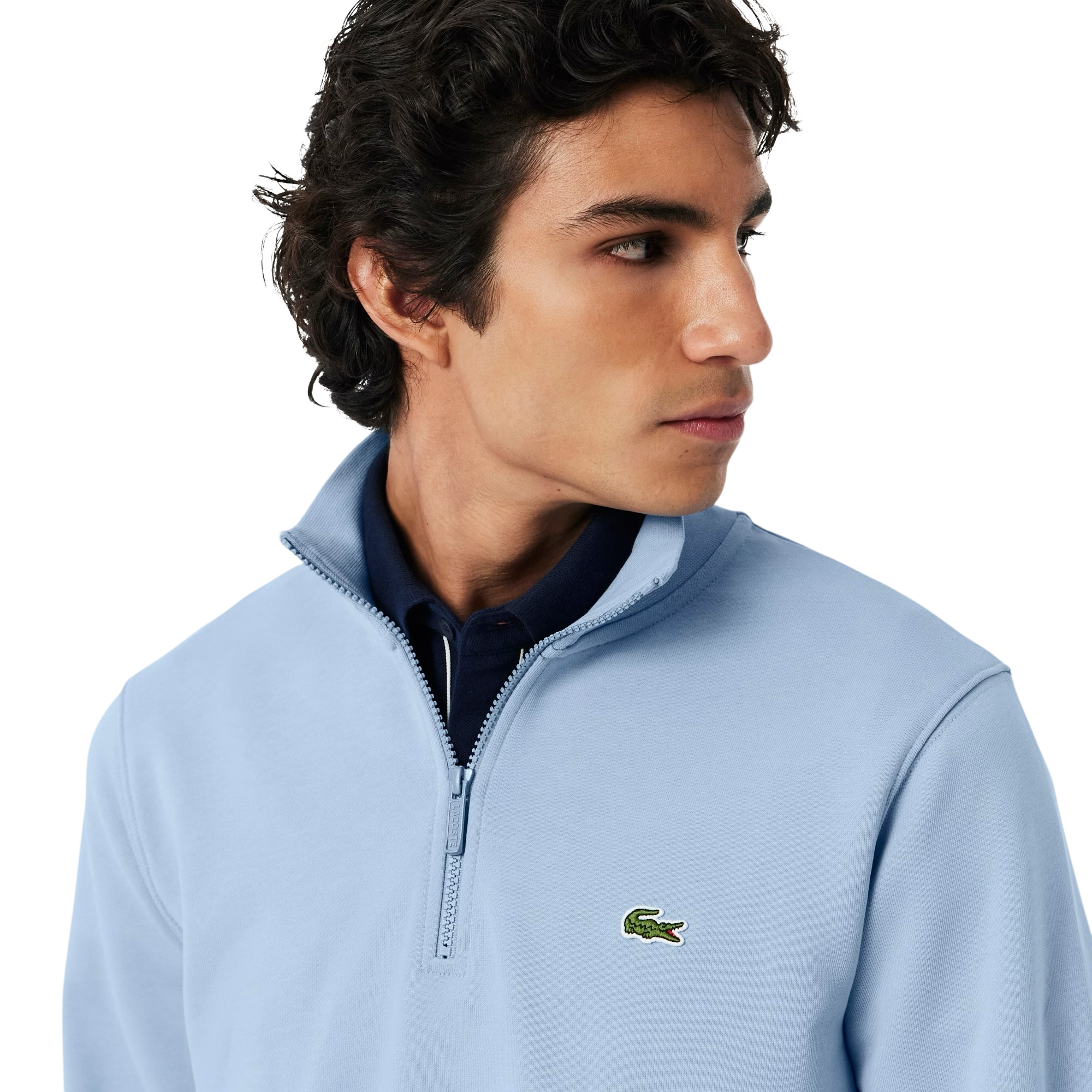 Lacoste High Neck Zipped Fleece Sweatshirt