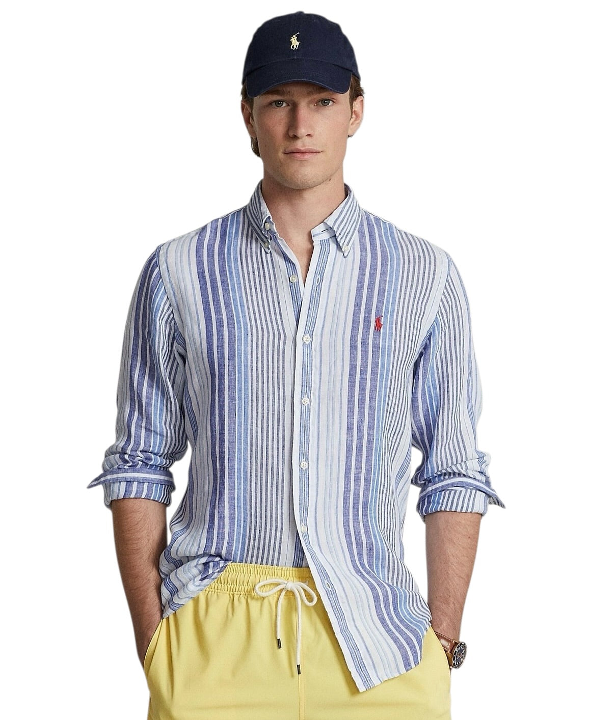 Polo Ralph Lauren Classic Fit Striped Linen Shirt