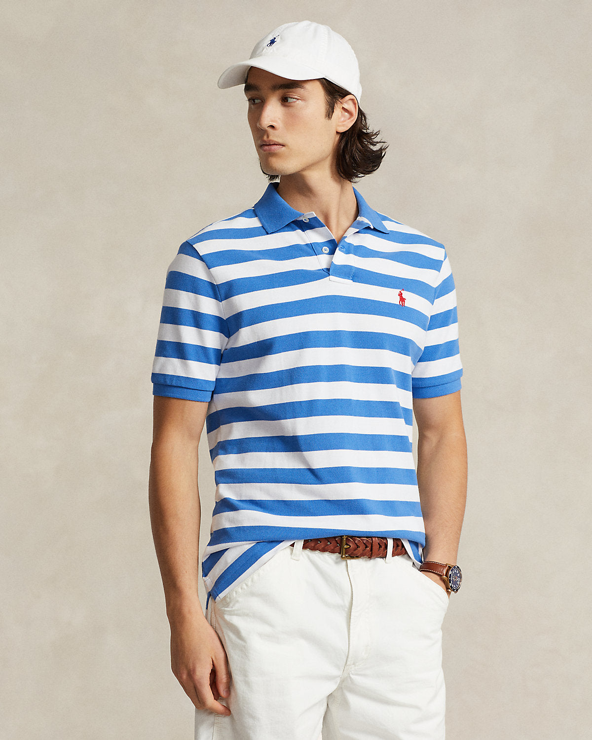 Polo Ralph Lauren Custom Slim Fit Striped Polo Shirt