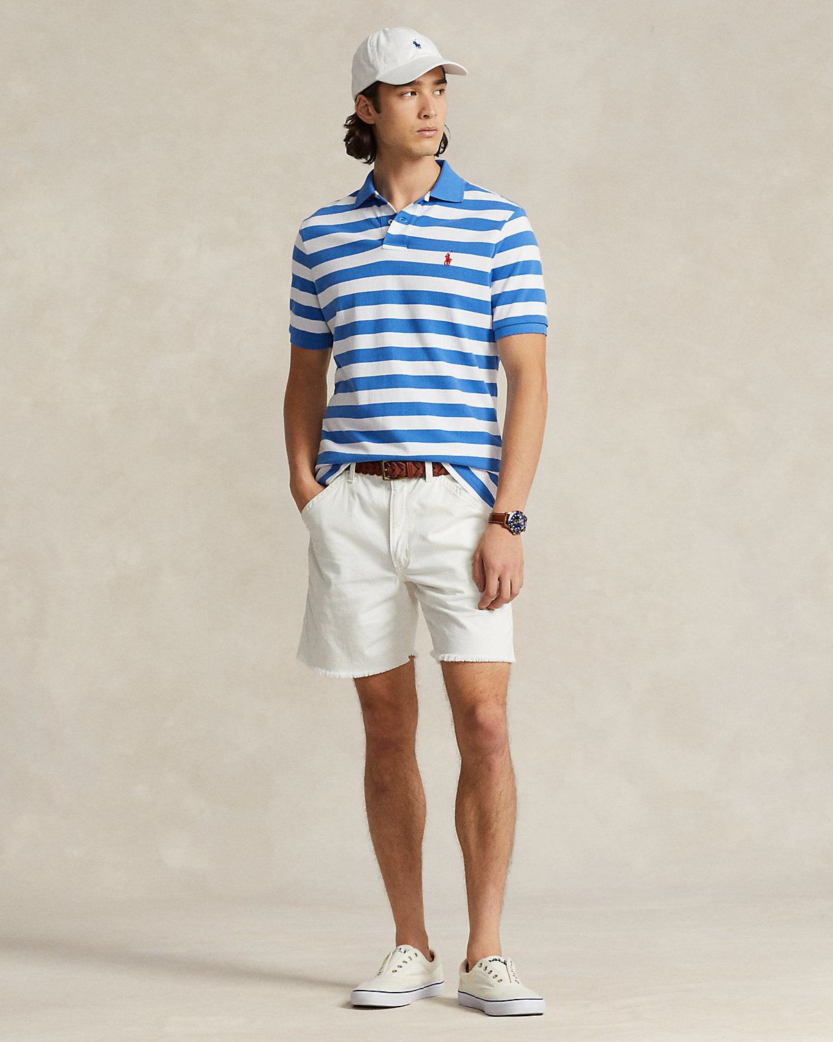 Polo Ralph Lauren Custom Slim Fit Striped Polo Shirt