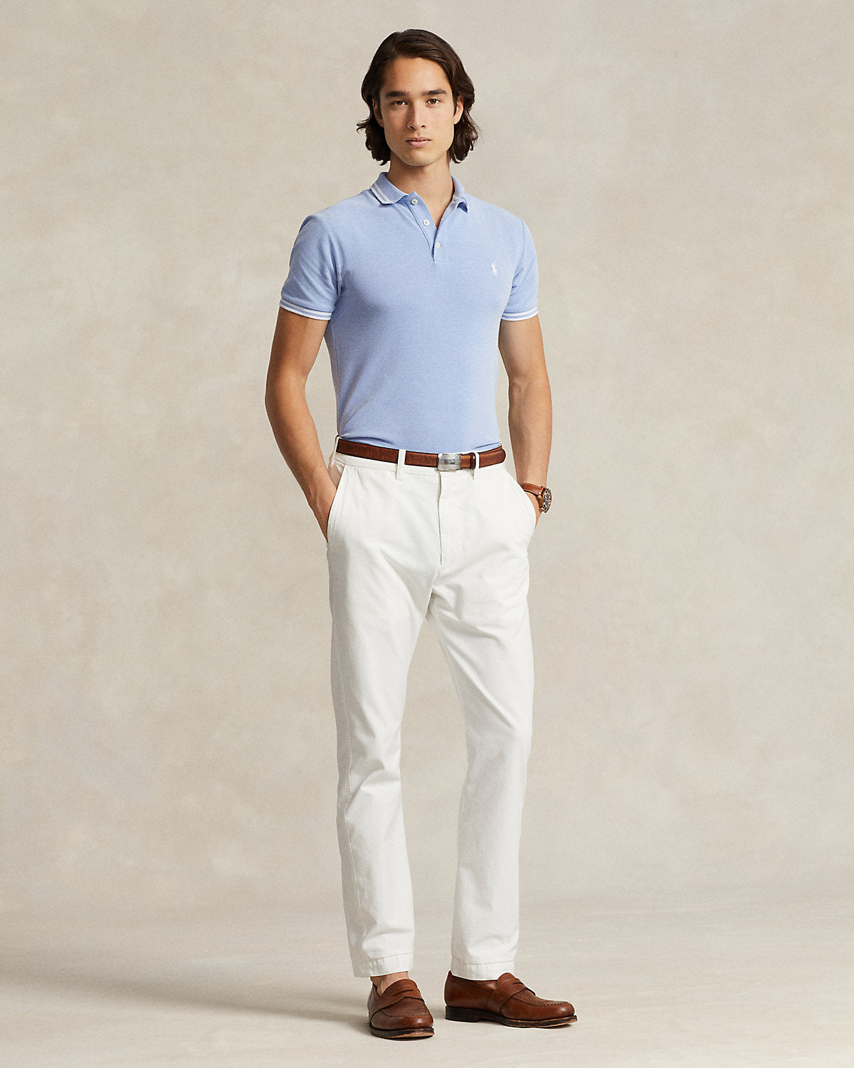 Polo Ralph Lauren Custom Slim Fit Stretch Mesh Polo Shirt