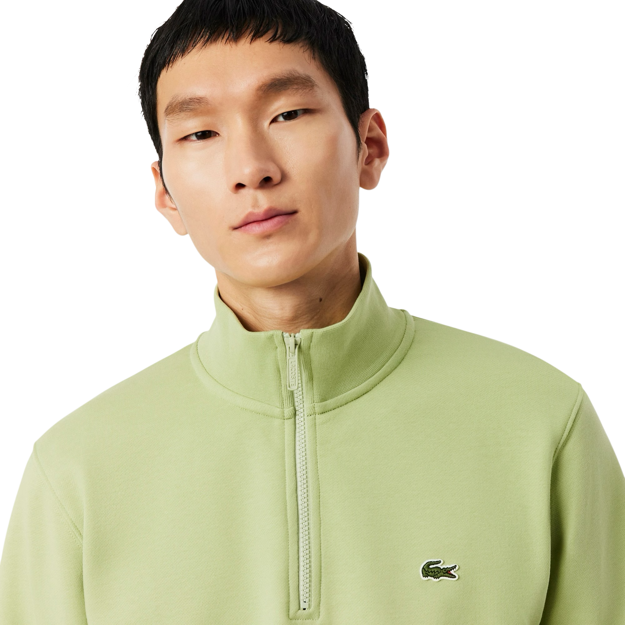 Lacoste High Neck Zipped Fleece Sweatshirt