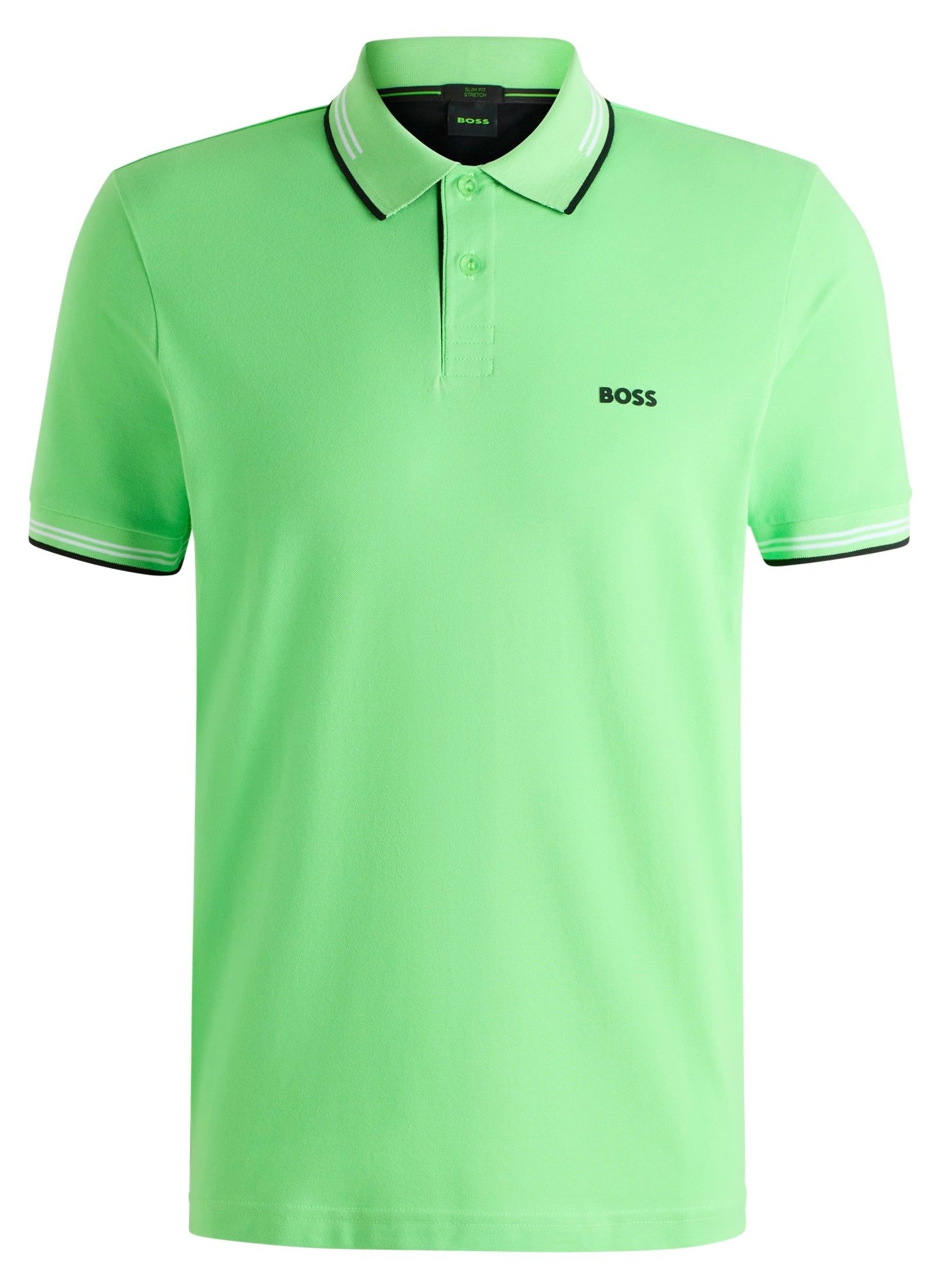 BOSS Paul Slim Fit Stretch Cotton Polo Shirt With Logo Undercollar