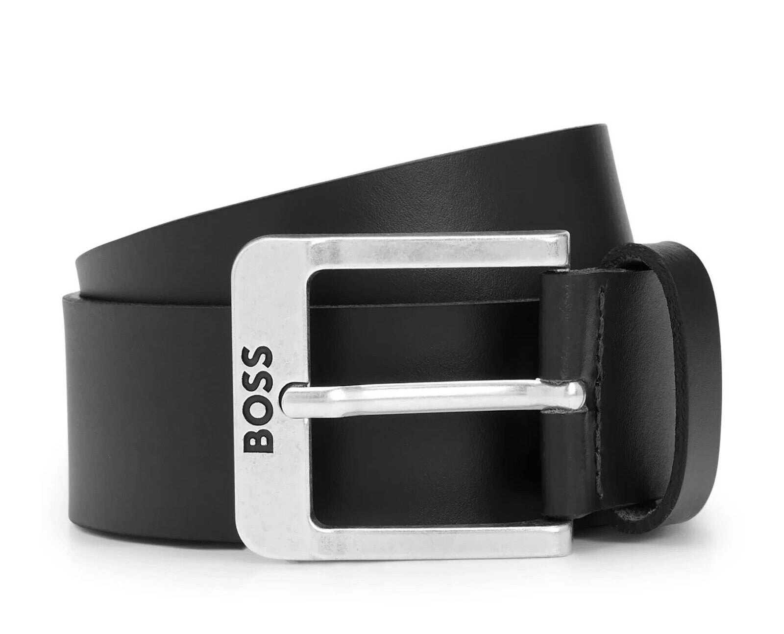 BOSS Jemio_Sz40 Italian-Made Leather Belt With Engraved-Logo Buckle