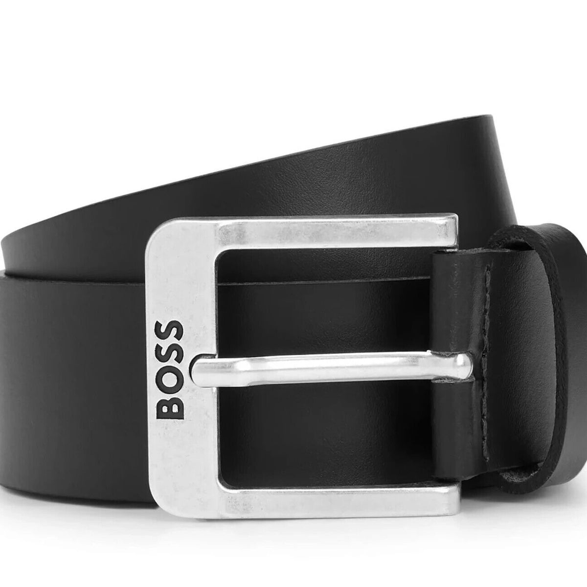 BOSS Jemio_Sz40 Italian-Made Leather Belt With Engraved-Logo