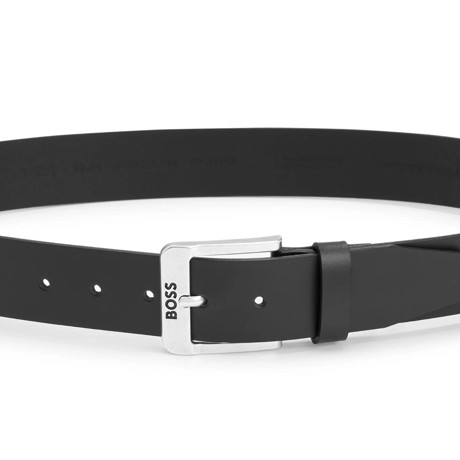 BOSS Jemio_Sz40 Italian-Made Leather Belt With Engraved-Logo Buckle