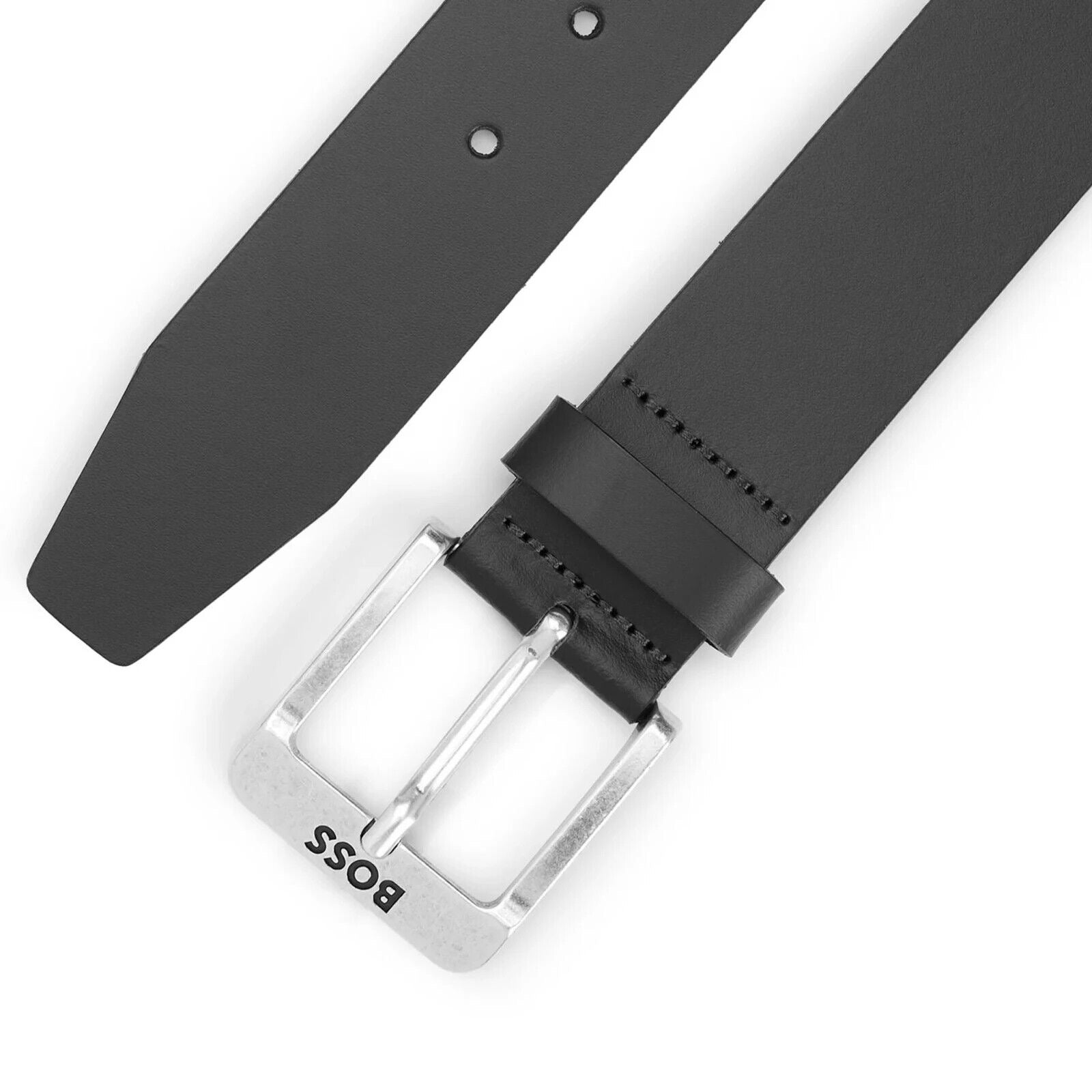 BOSS Jemio_Sz40 Italian-Made Leather Belt With Engraved-Logo Buckle