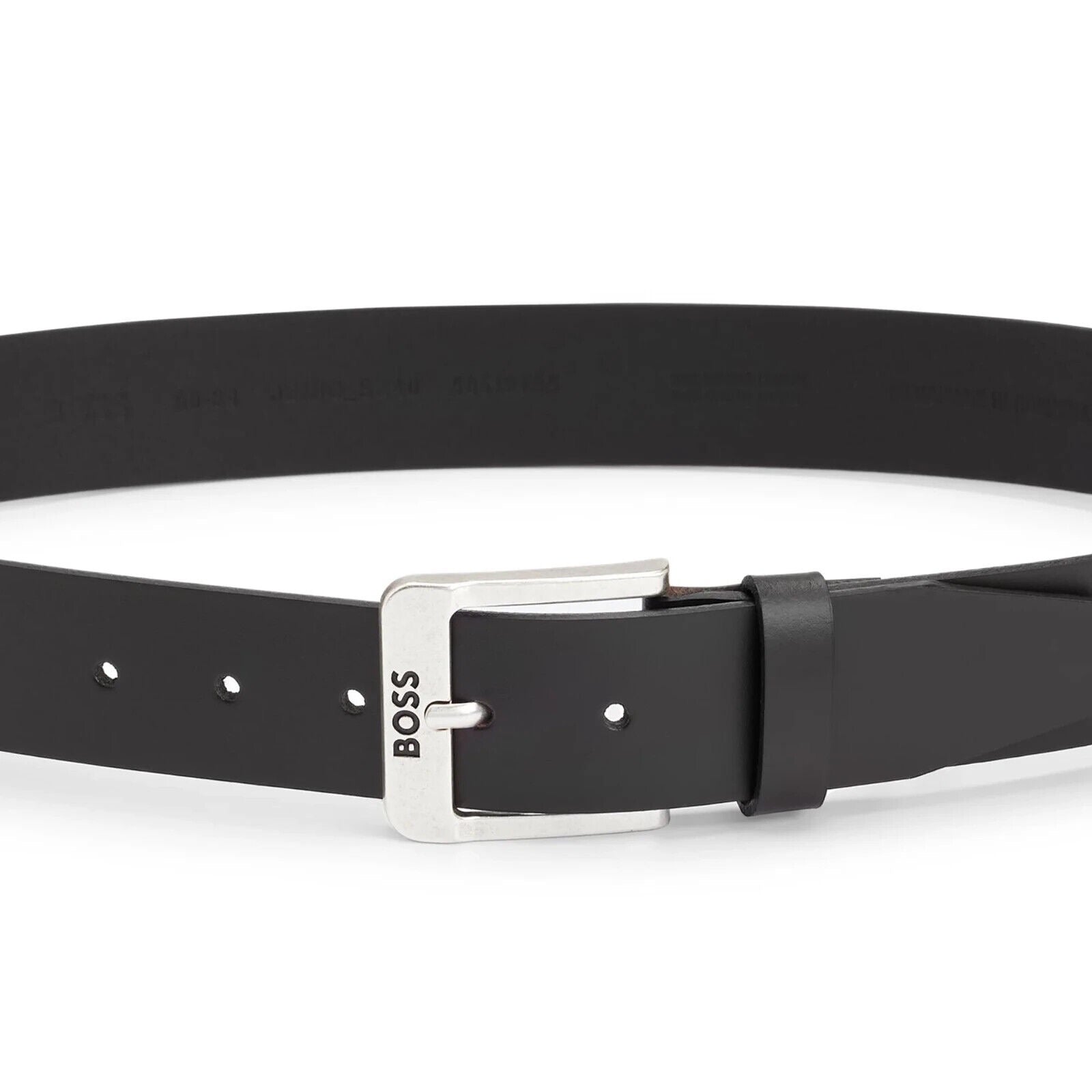 BOSS Jemio_Sz40 Italian-Made Leather Belt With Engraved-Logo Buckle
