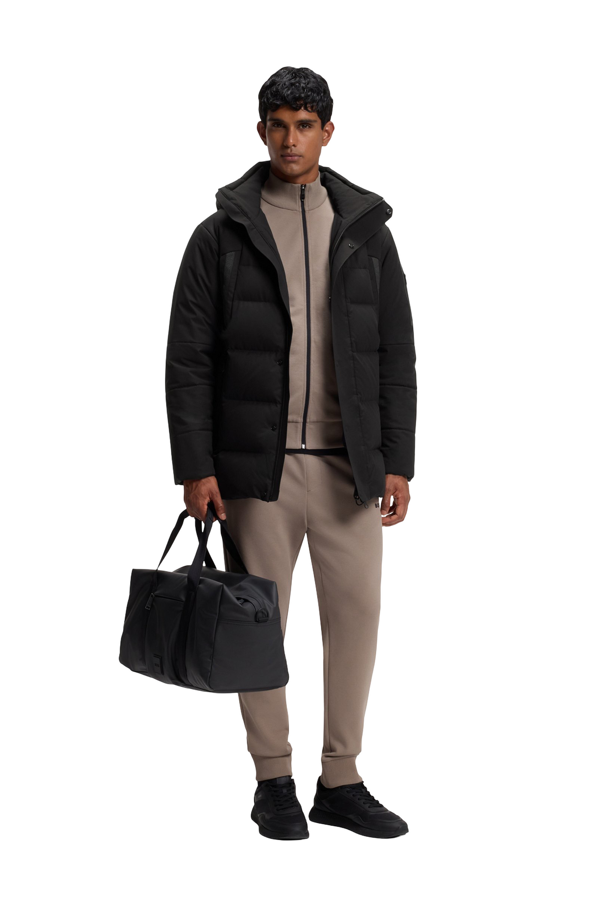 BOSS Block-X Water-Repellent Parka Jacket With Down Filling