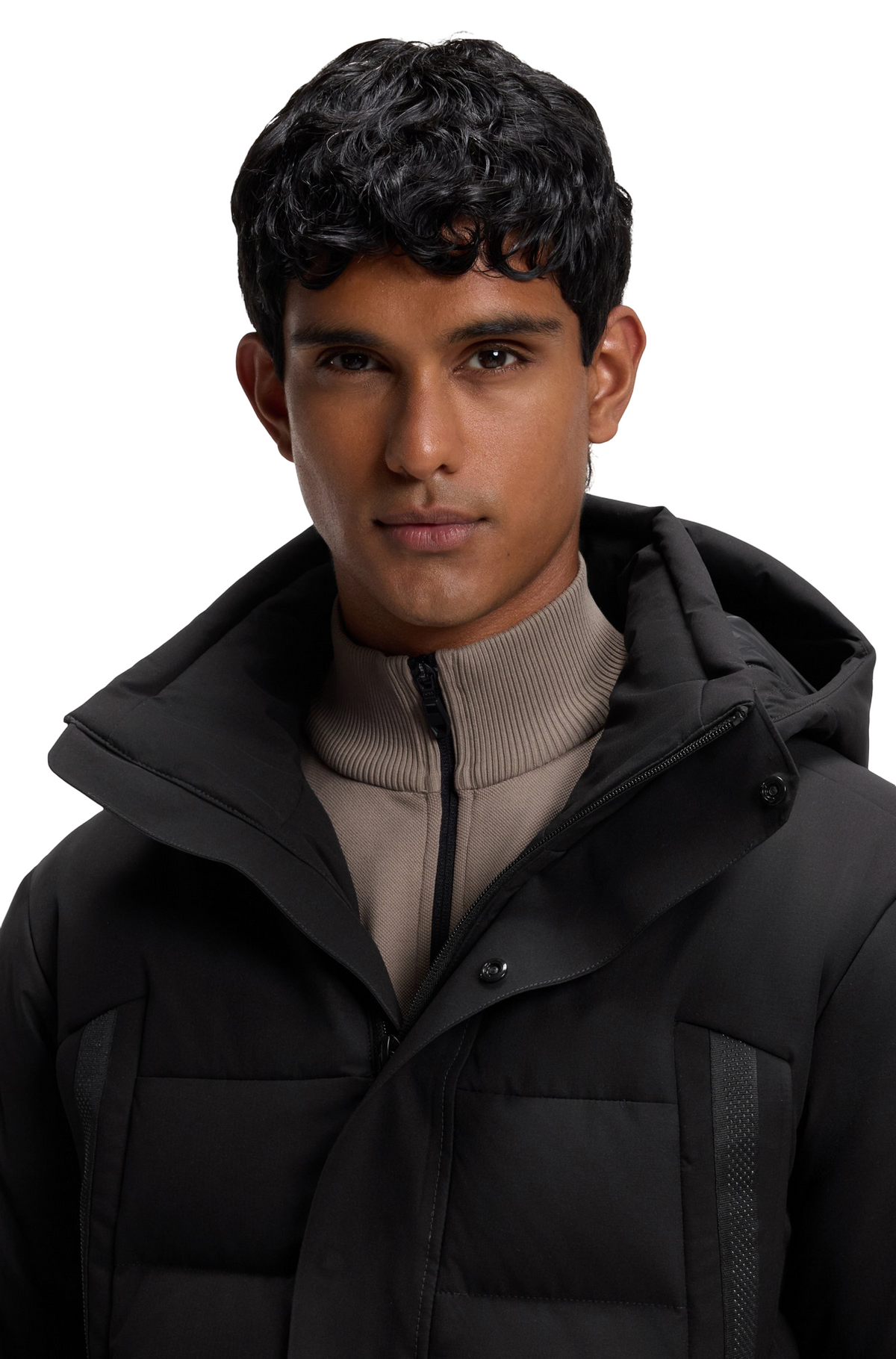 BOSS Block-X Water-Repellent Parka Jacket With Down Filling