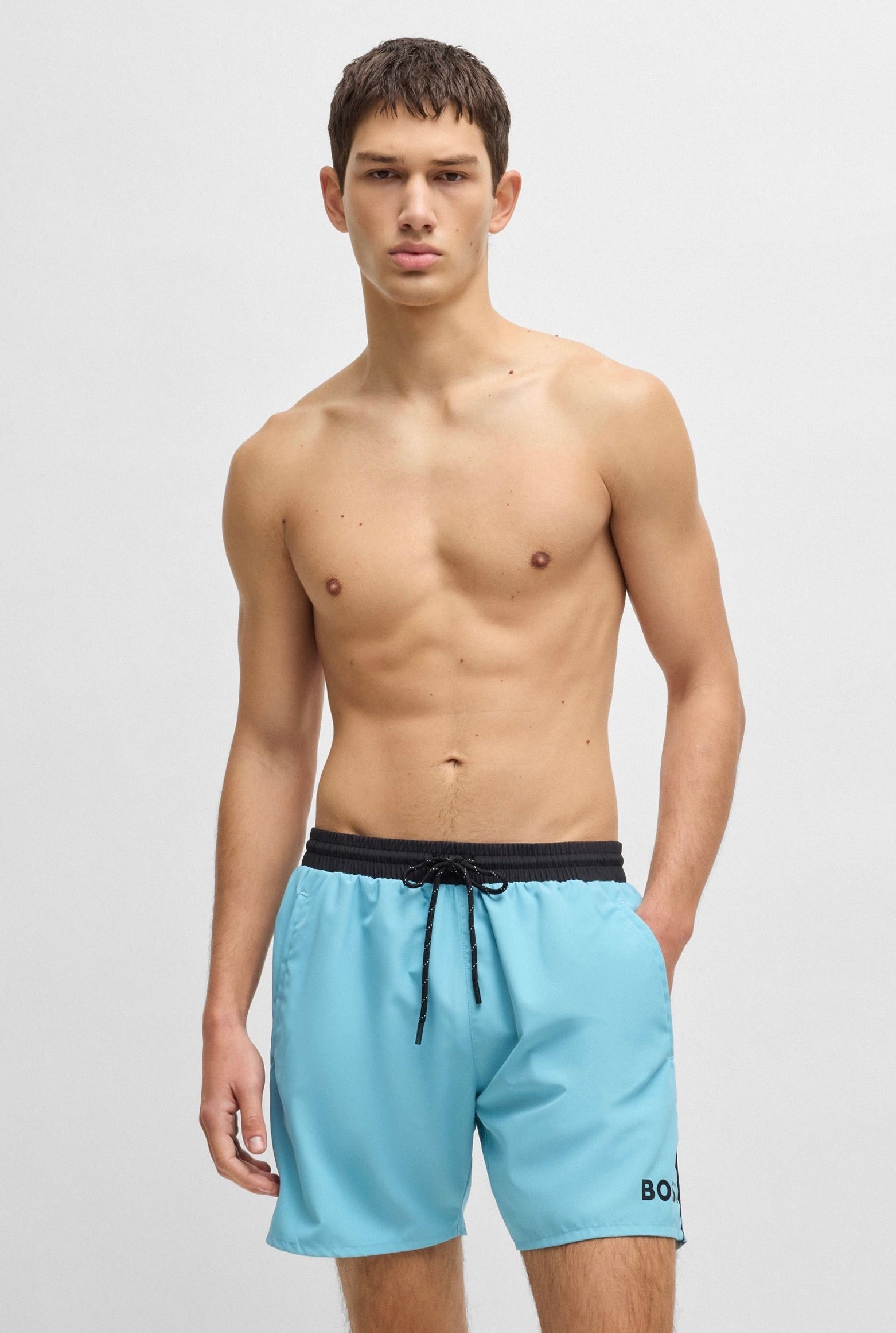 BOSS Starfish Quick-Drying Swim Shorts With Contrast Details