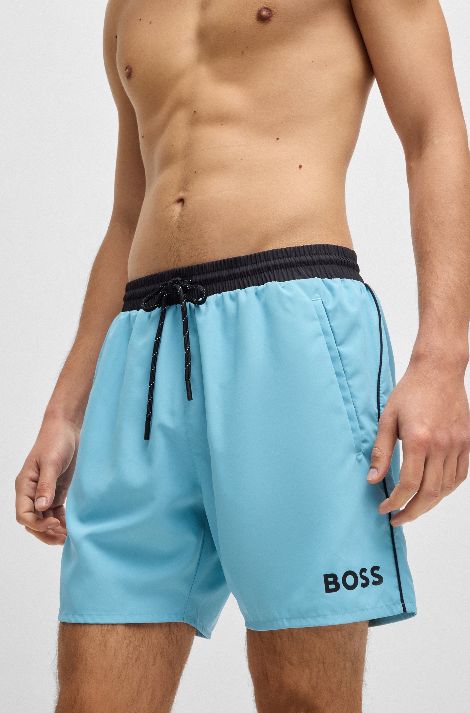 BOSS Starfish Quick-Drying Swim Shorts With Contrast Details