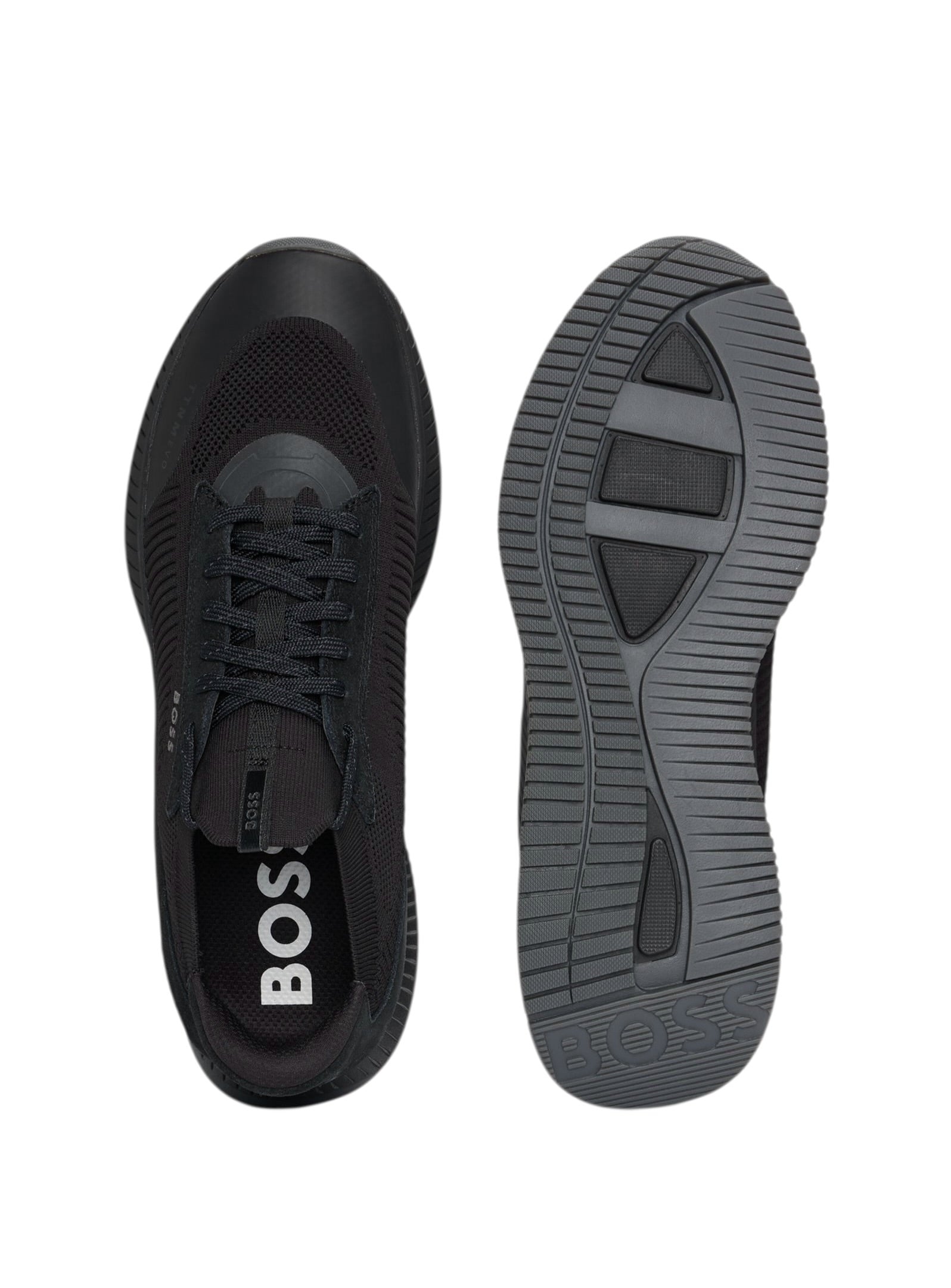 Boss TTNM Evo Trainers With Knitted Uppers And Suede Trims