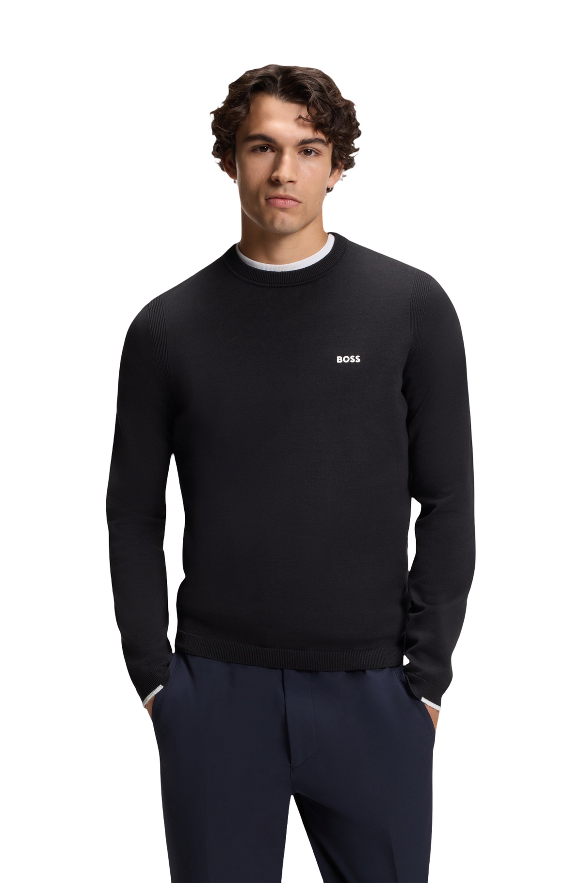 BOSS Ever-X Crew Neck Cotton Sweater