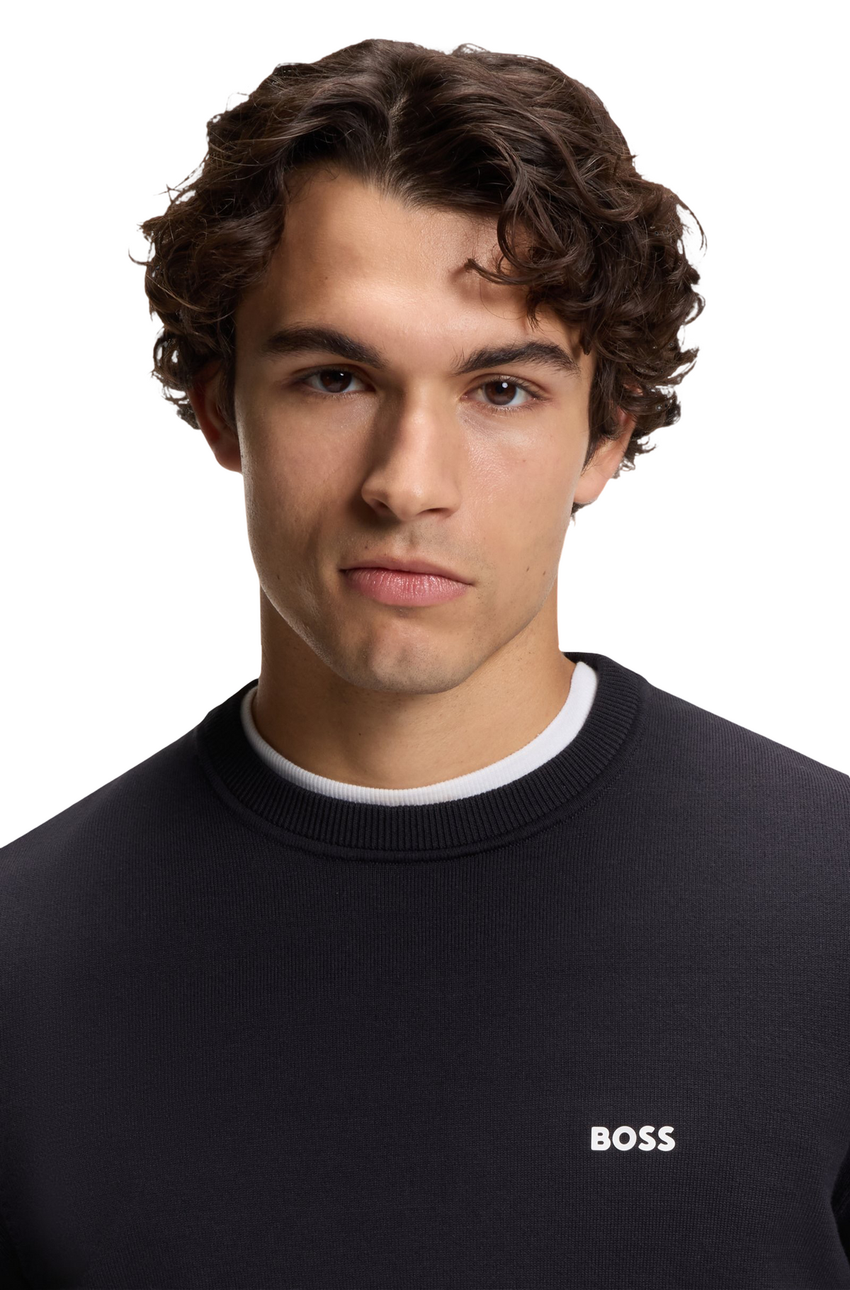 BOSS Ever-X Crew Neck Cotton Sweater