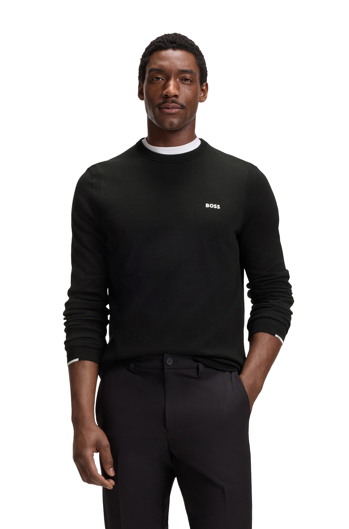 BOSS Ever-X Crew Neck Cotton Sweater