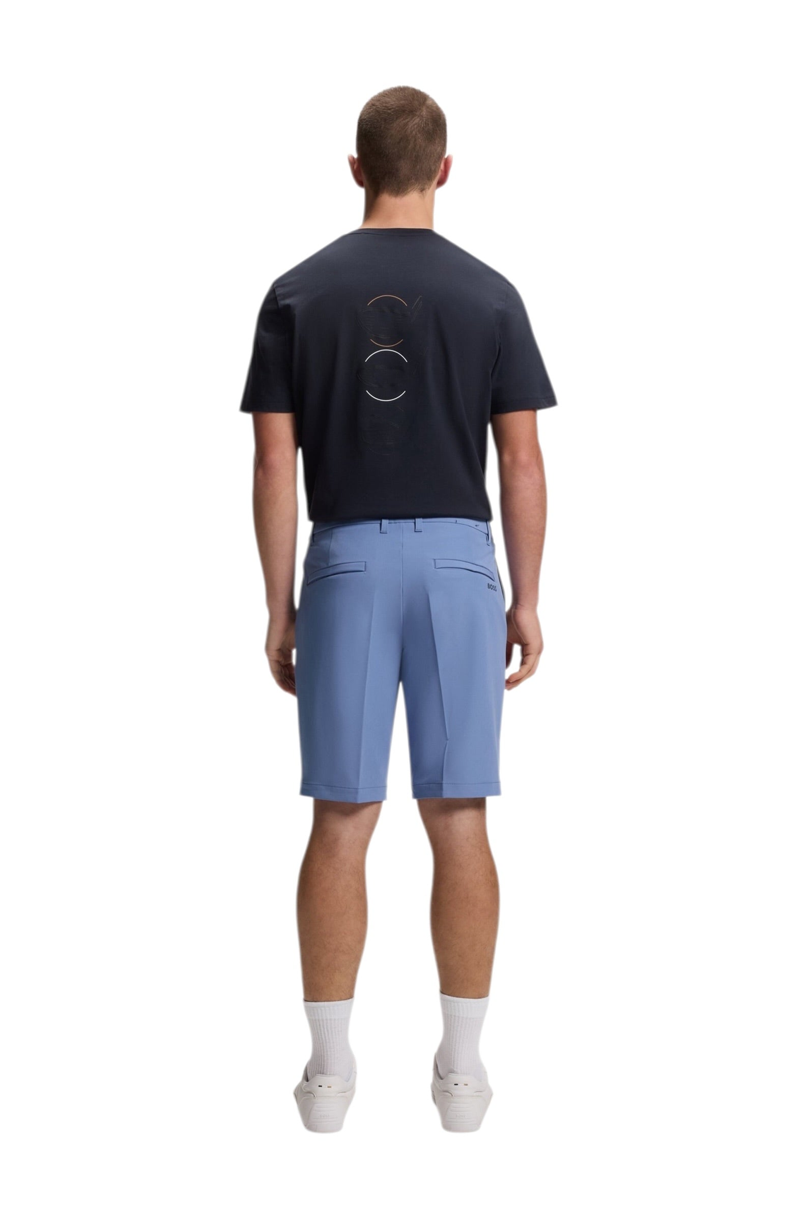 BOSS S Commuter Slim-Fit Shorts In Water-Repellent Stretch Fabric
