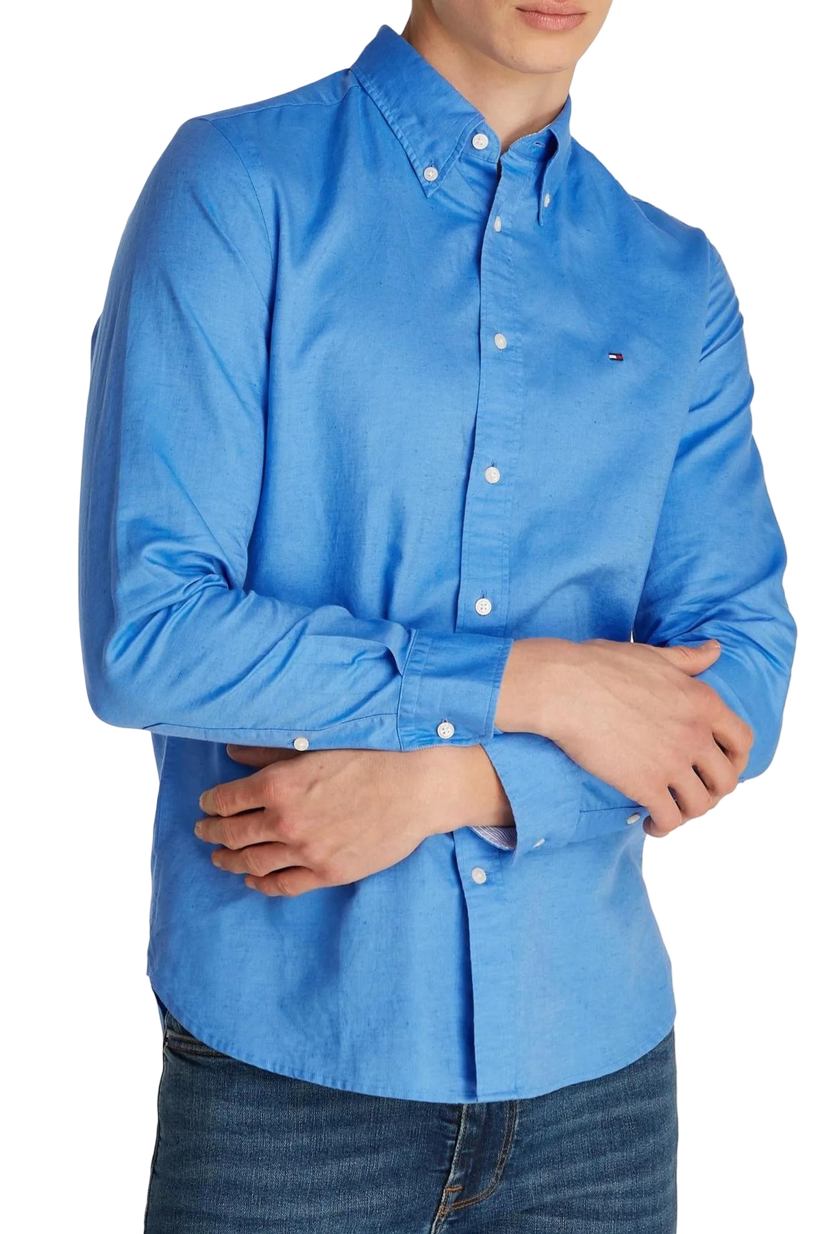 Tommy Hilfiger Regular Fit Linen Blend Shirt