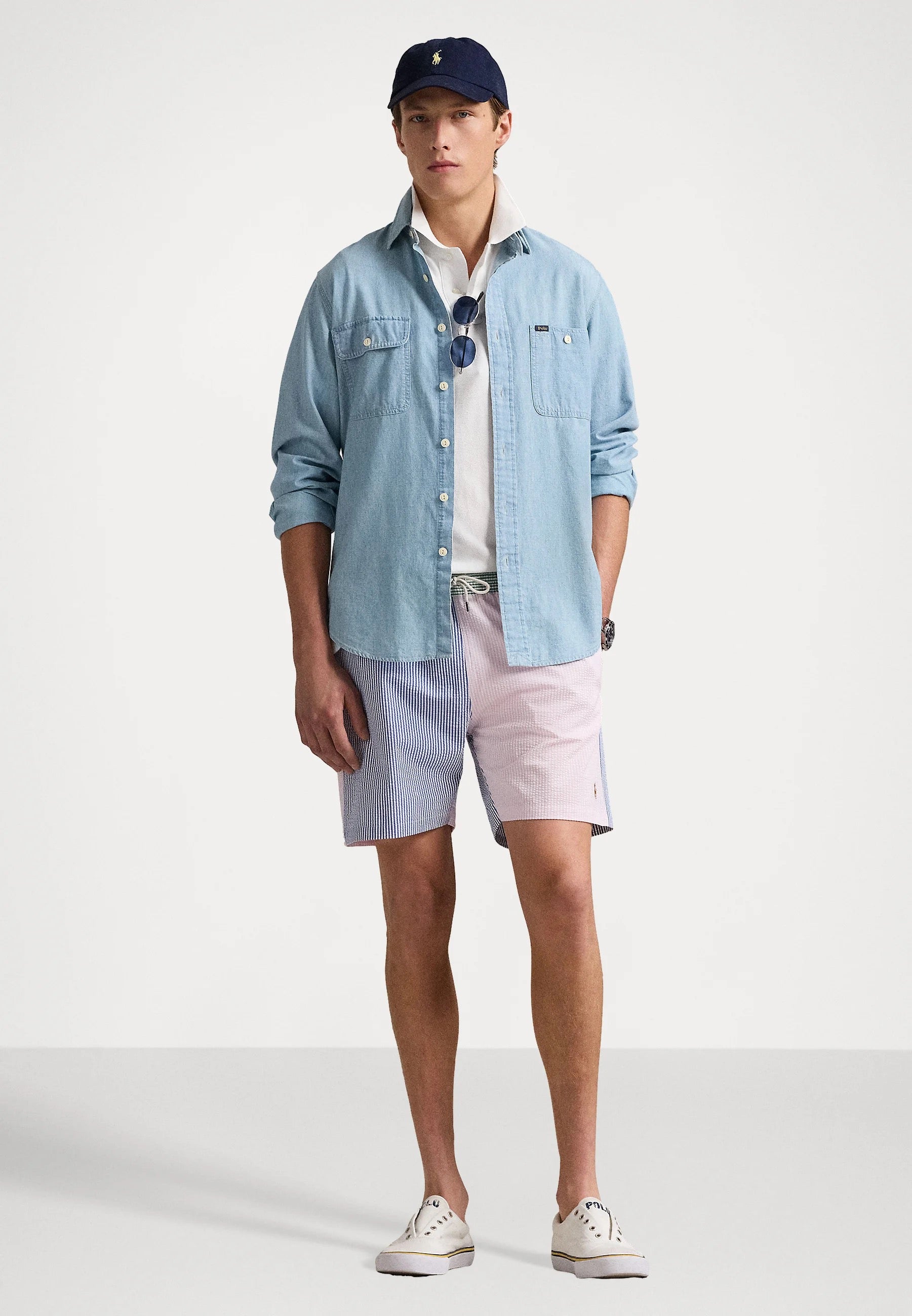 Polo Ralph Lauren 14.5 cm Traveller Seersucker Swimming Trunk