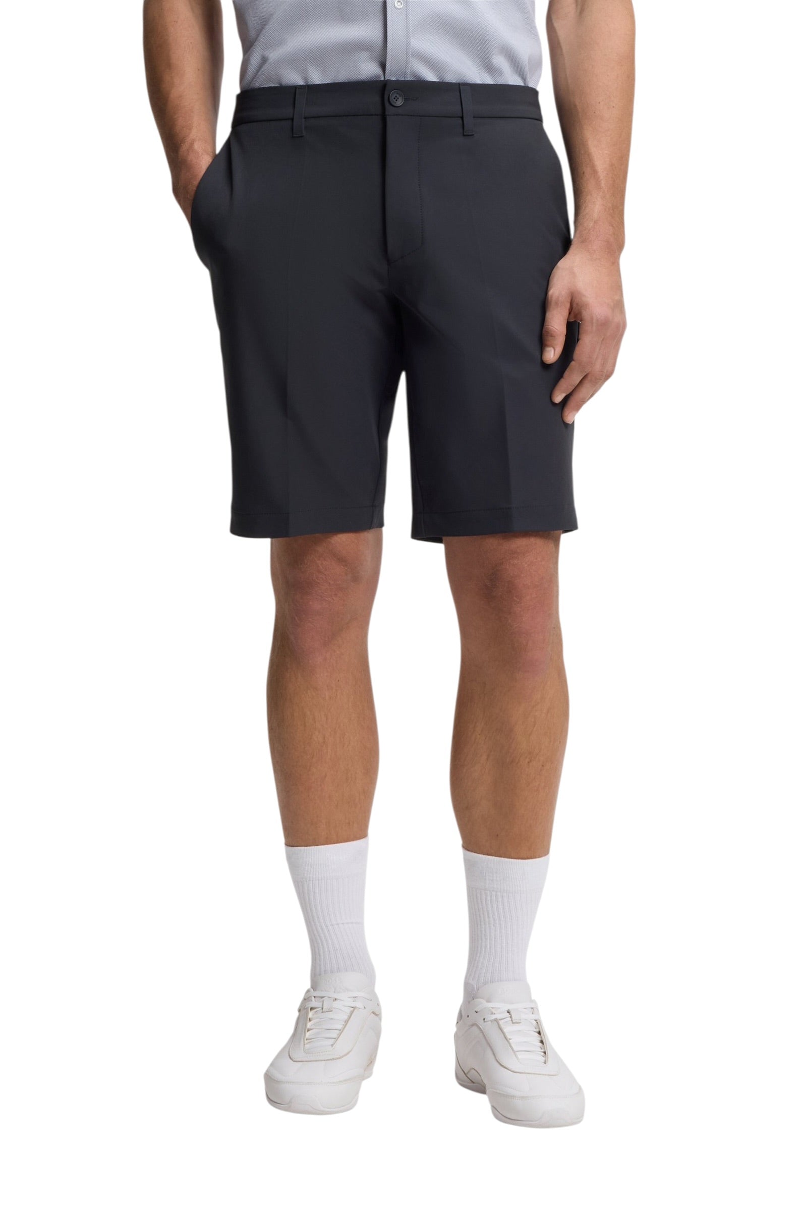 BOSS S Commuter Slim-Fit Shorts In Water-Repellent Stretch Fabric