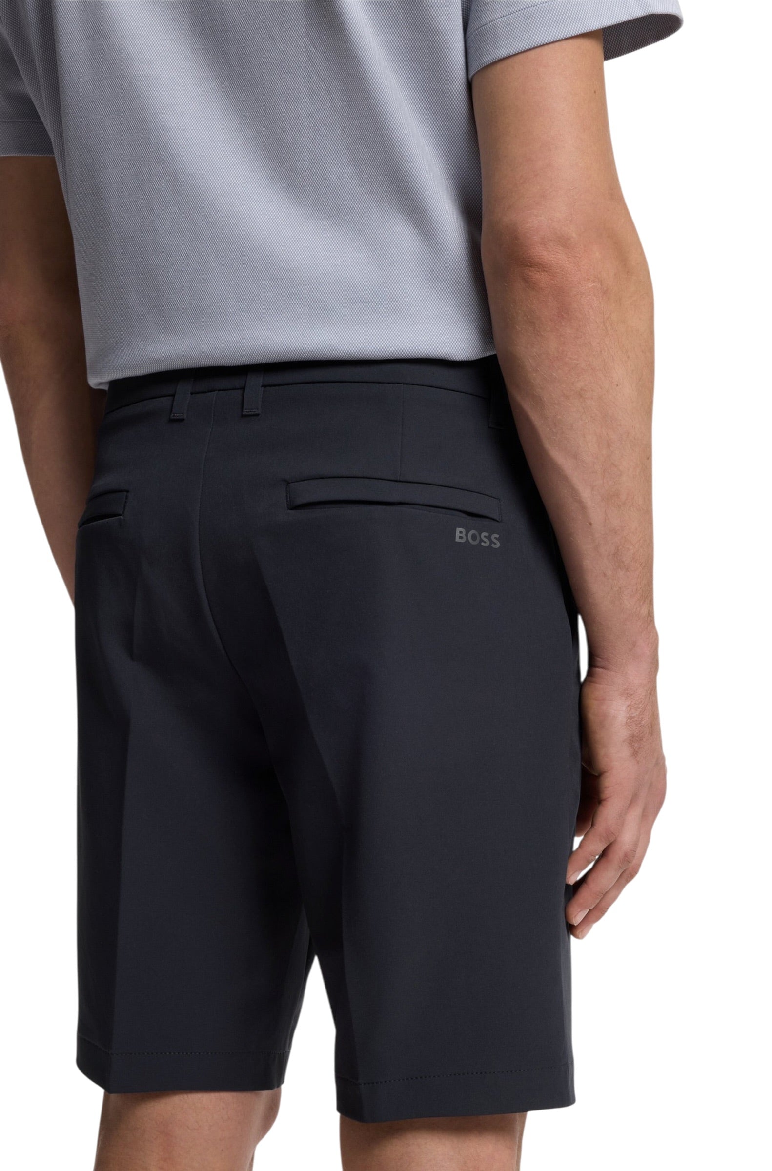 BOSS S Commuter Slim-Fit Shorts In Water-Repellent Stretch Fabric