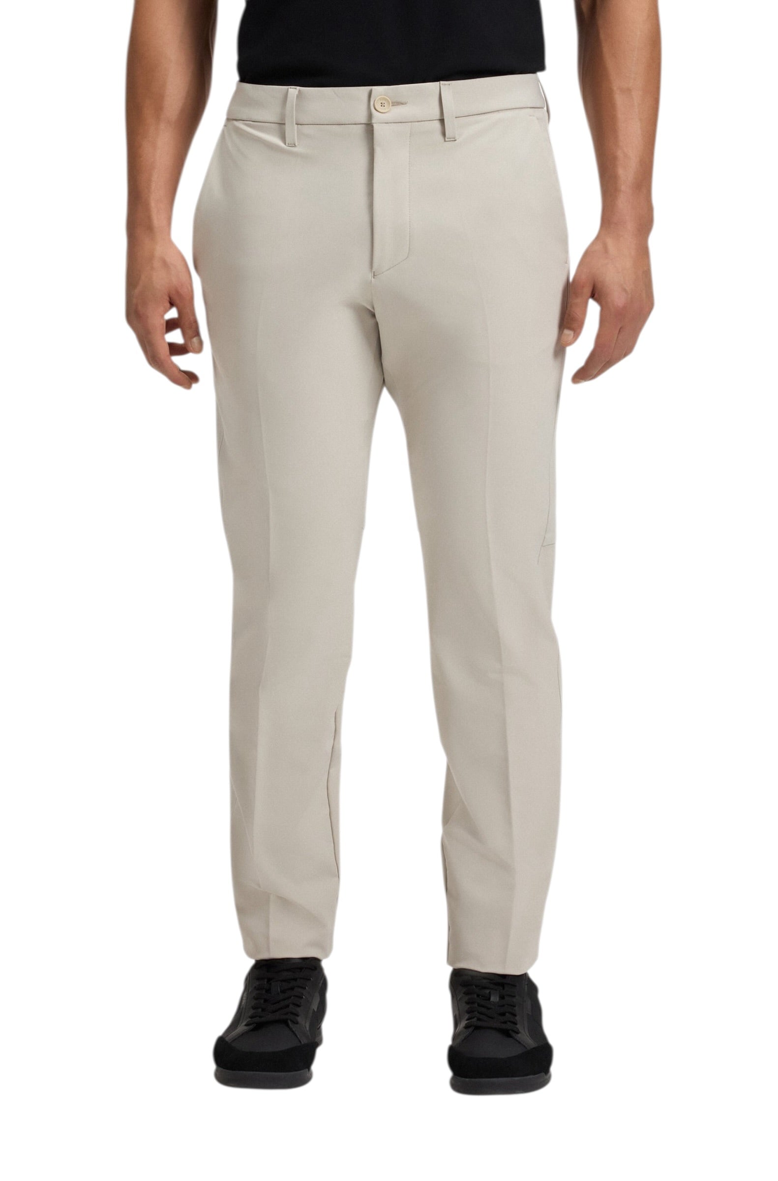 BOSS Slim-Fit T Commuter Trousers In Water-Repellent Stretch Fabric