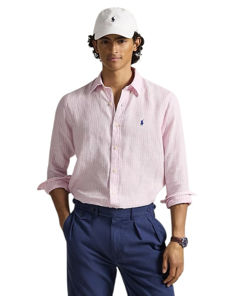 Polo Ralph Lauren Custom Fit Striped Linen Shirt
