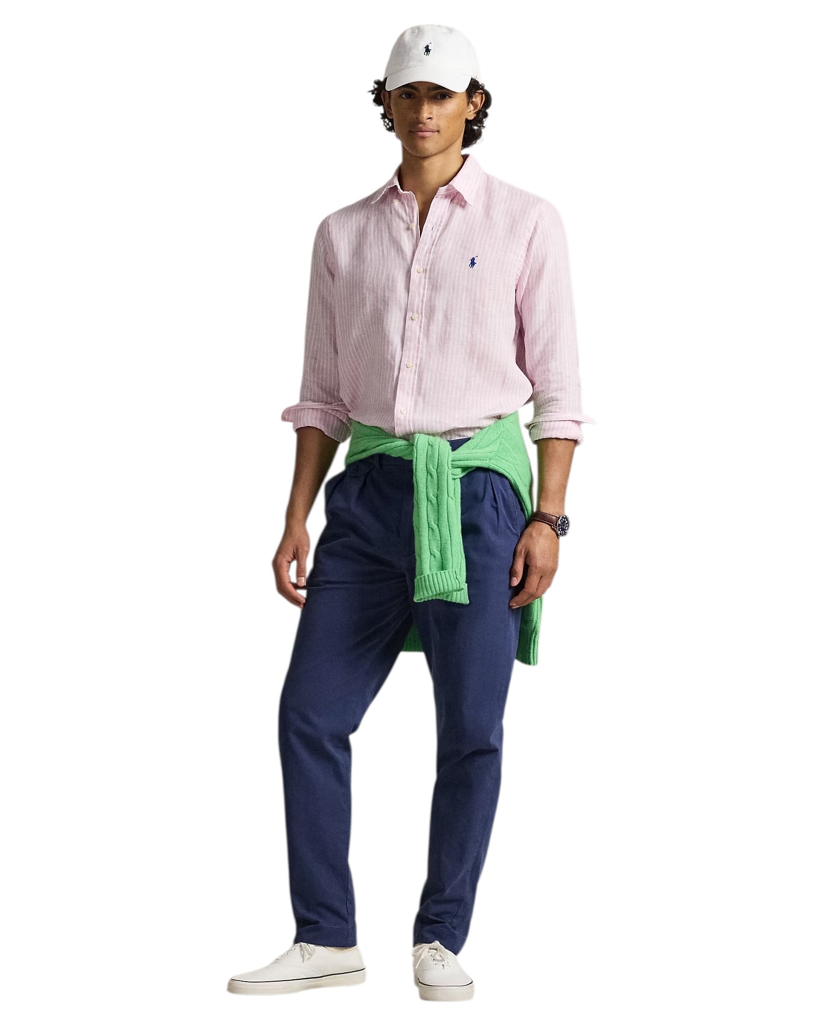 Polo Ralph Lauren Custom Fit Striped Linen Shirt